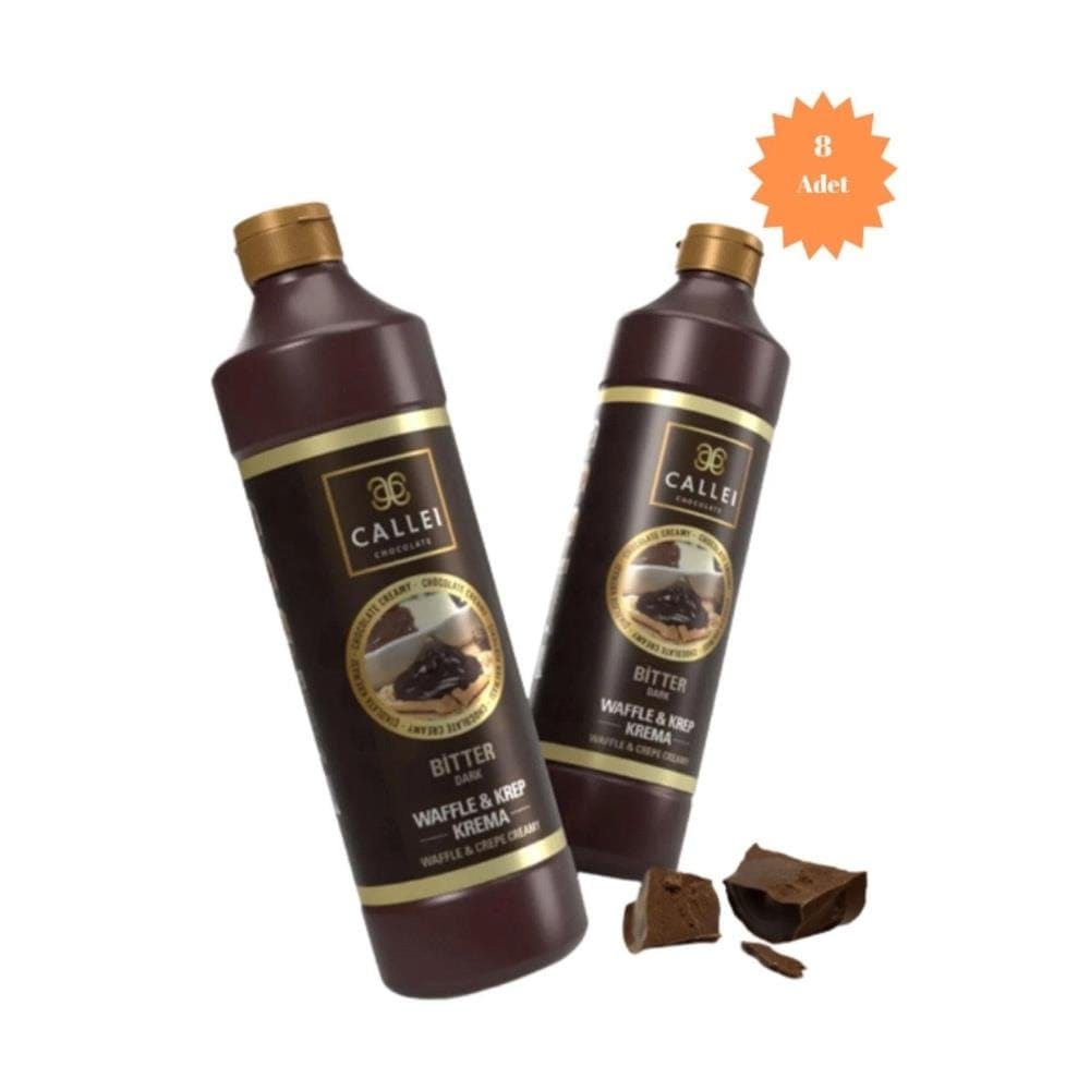 Bitter Waffle ve Krep Sosu 8 Adet