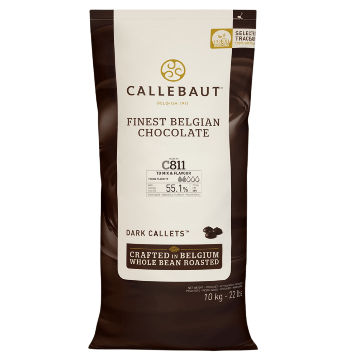 Callebaut C811 Bitter Kuvertür Drop Çikolata 10 Kg