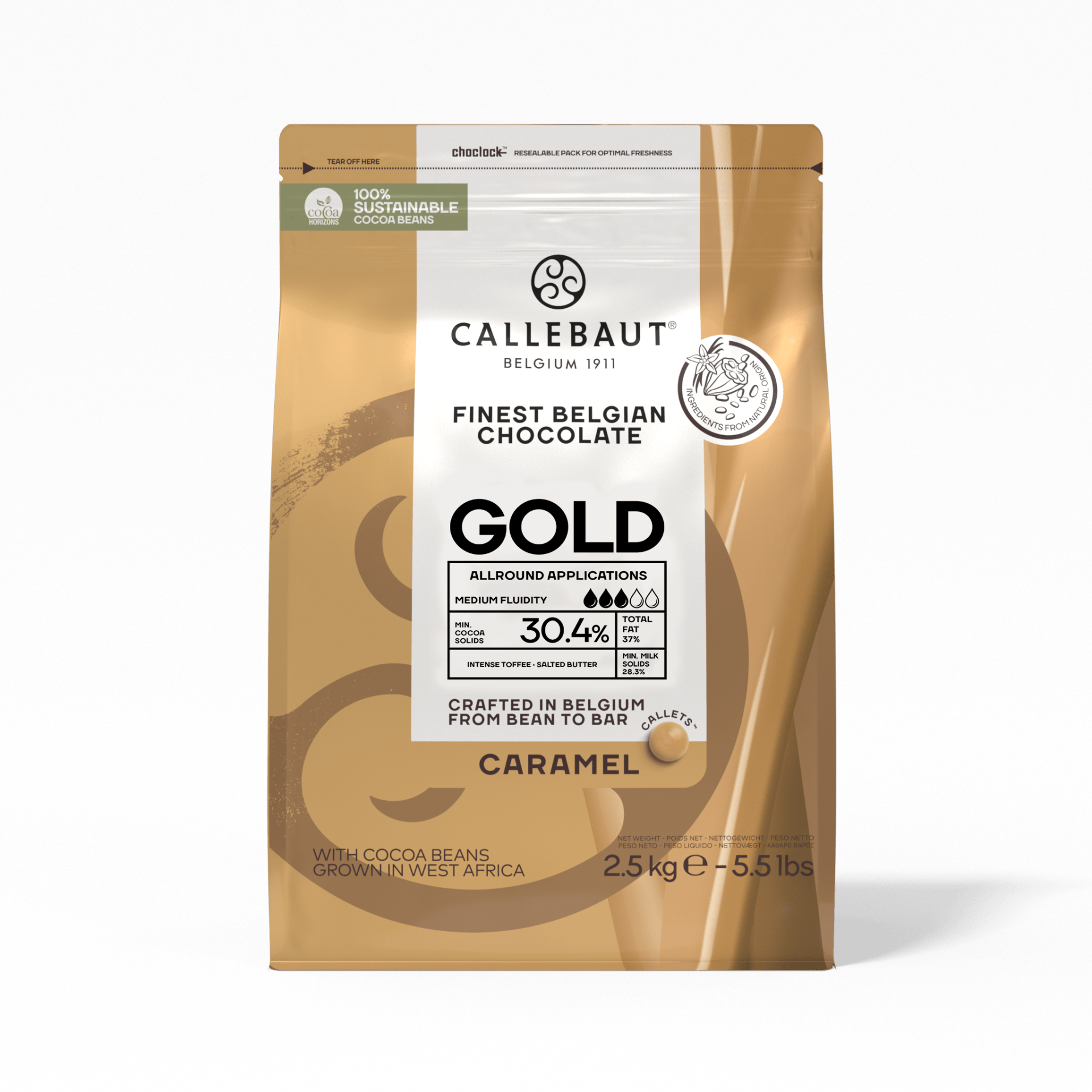 Callebaut Gold Karamel Drop Çikolata 2,5 Kg