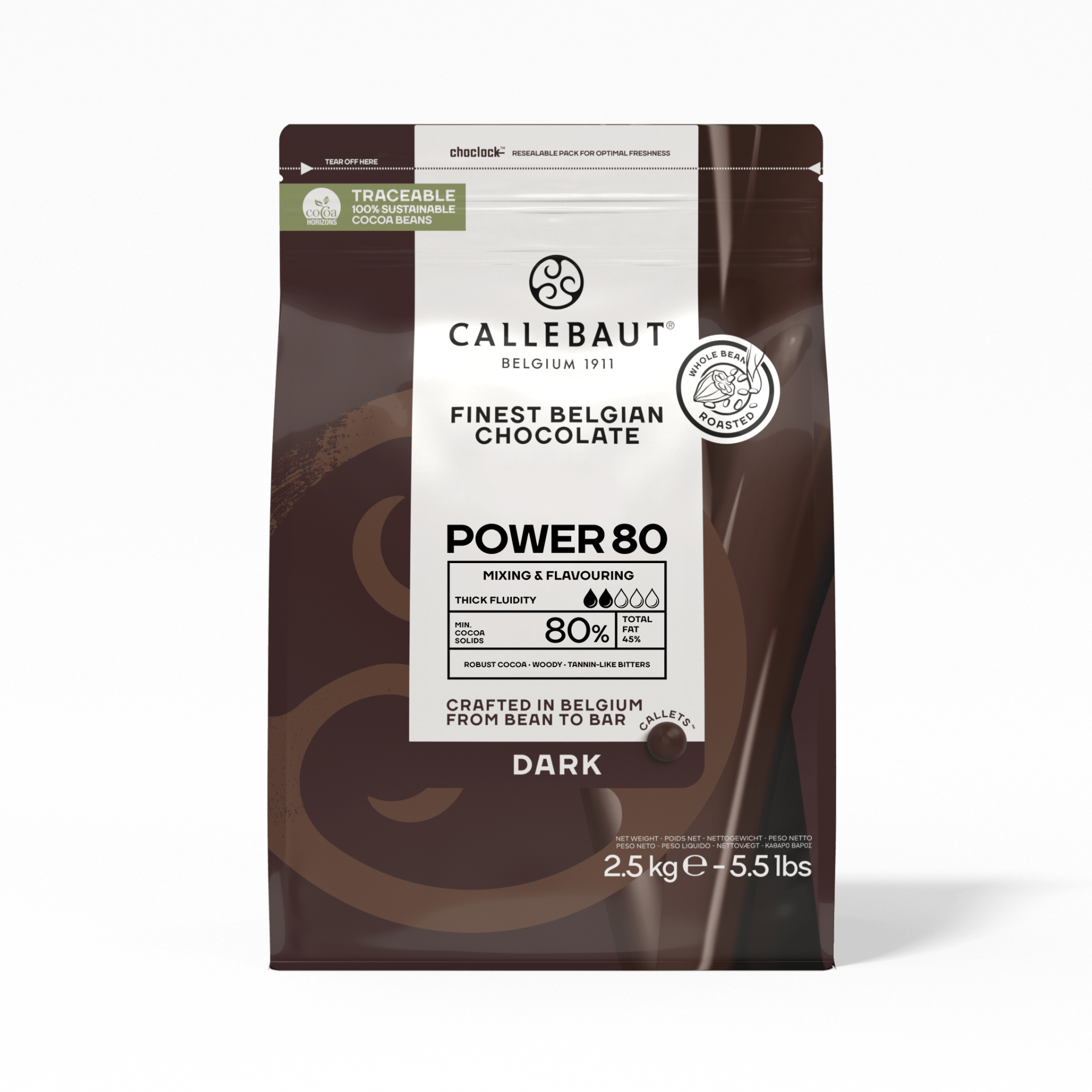 Callebaut Power80 Yoğun Bitter Drop Çikolata 2,5 Kg