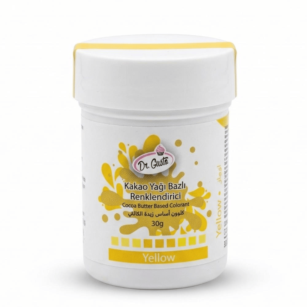 Çikolata Boyası Sarı 30 GR – Yağ Bazlı Gıda Boyası (Kakao Yağı, Çikolata ve Ganaj İçin)