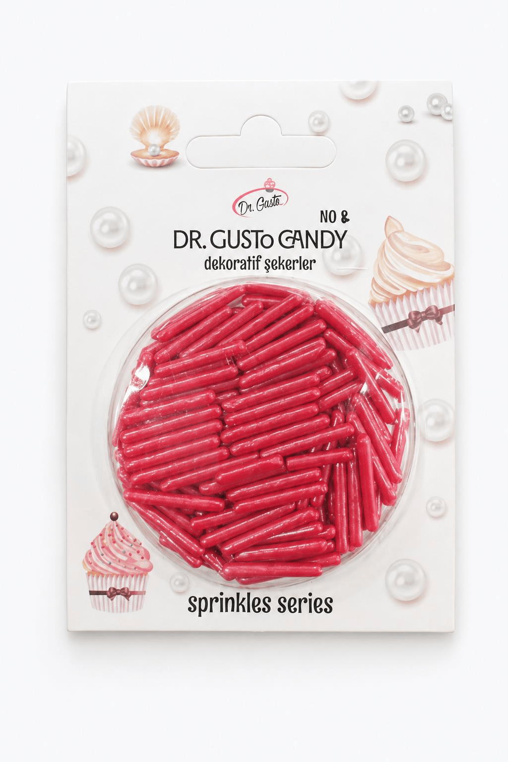 Dr. GustoDr. Gusto Kırmızı Spagetti Şekilli Pasta Süsleme Şekeri