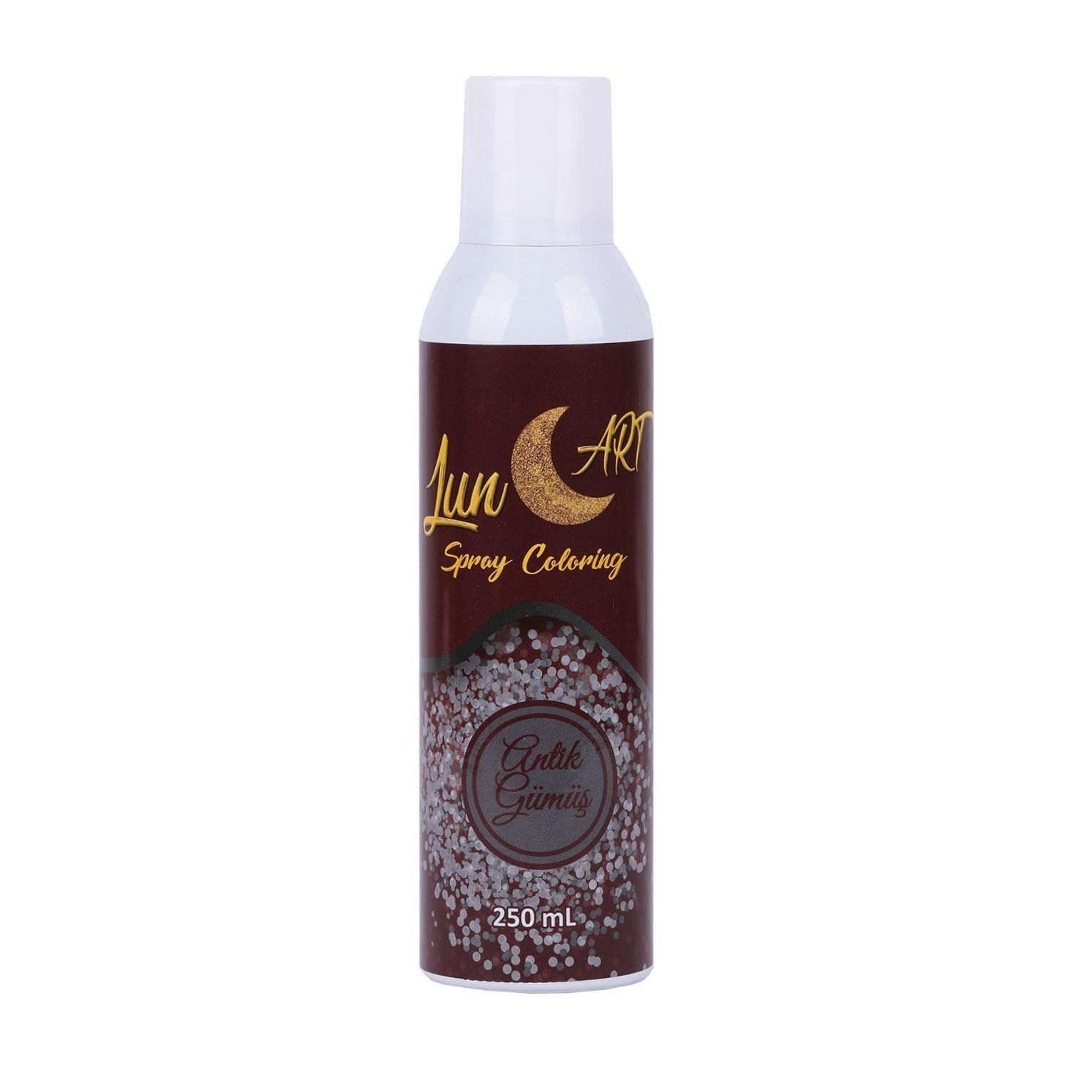 Lunart Sprey Gıda Boyası Gümüş 250 ml