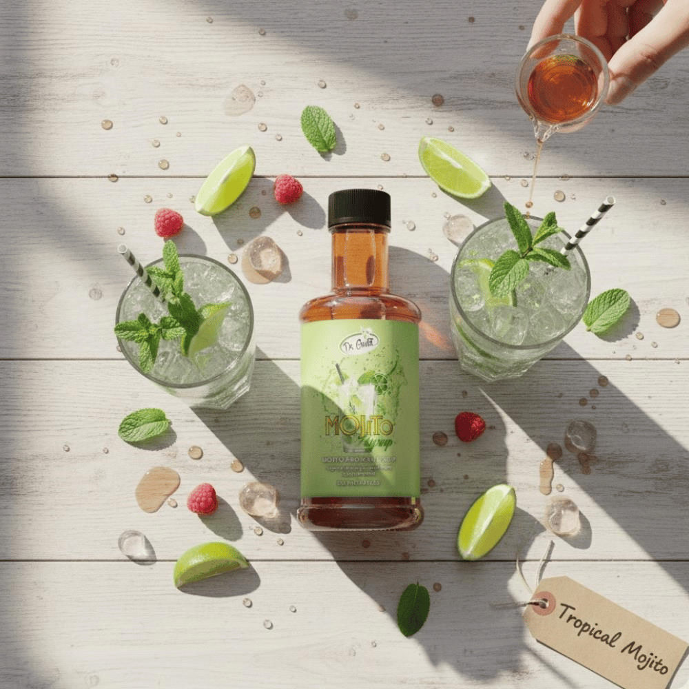 Mojito Kokteyl Şurubu 300 CC – Ferahlatıcı Limon & Nane Aromalı İçecek,Kahve Şurubu