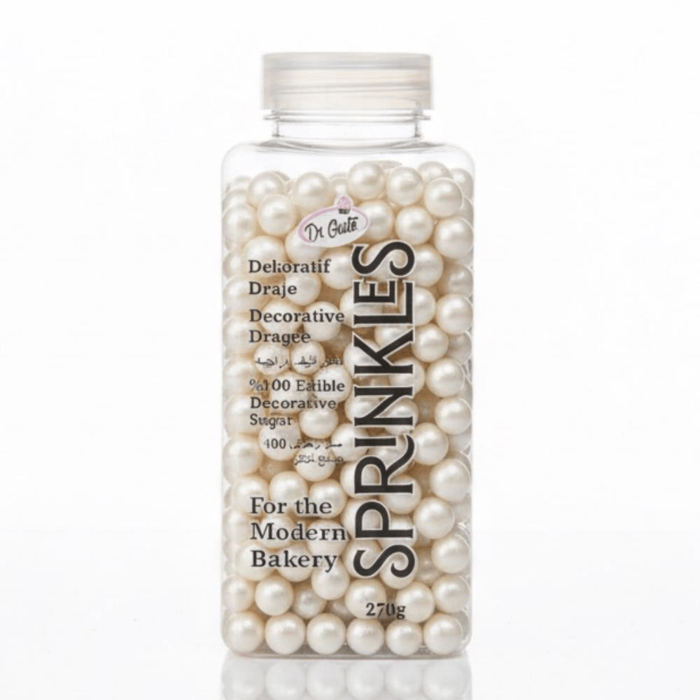 8 Mm Sedef Boncuk Şeker 250 G – Pasta ve Pastacılık Süsleme Şekeri