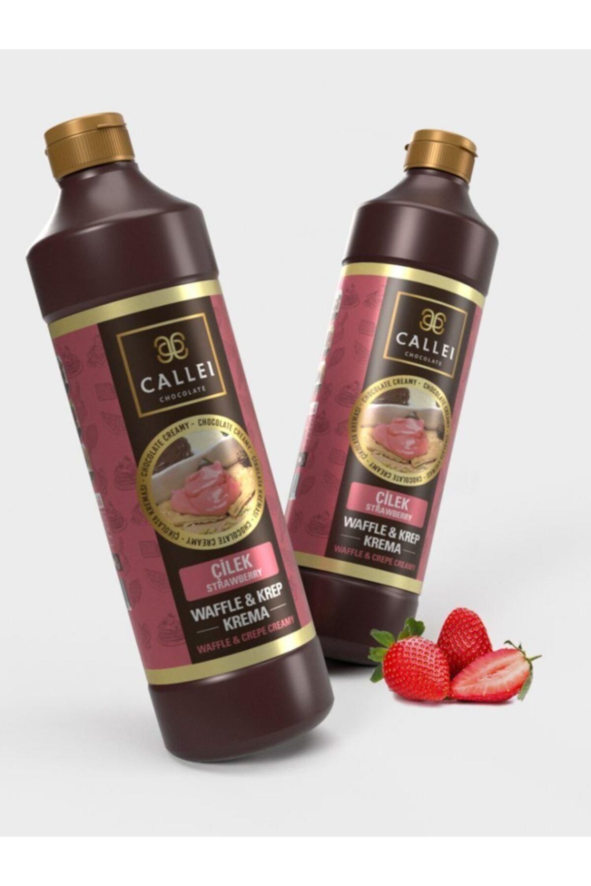 Callei Çilekli Waffle & Krep Sosu