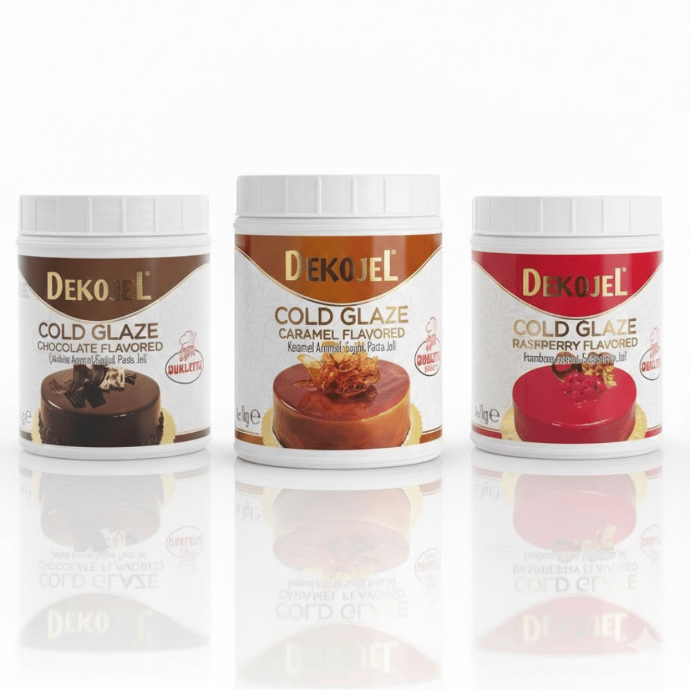 Ovalette Jöle 3’lü Set 1 Kg – Frambuazlı, Çikolatalı ve Karamelli Kaplama Jölesi