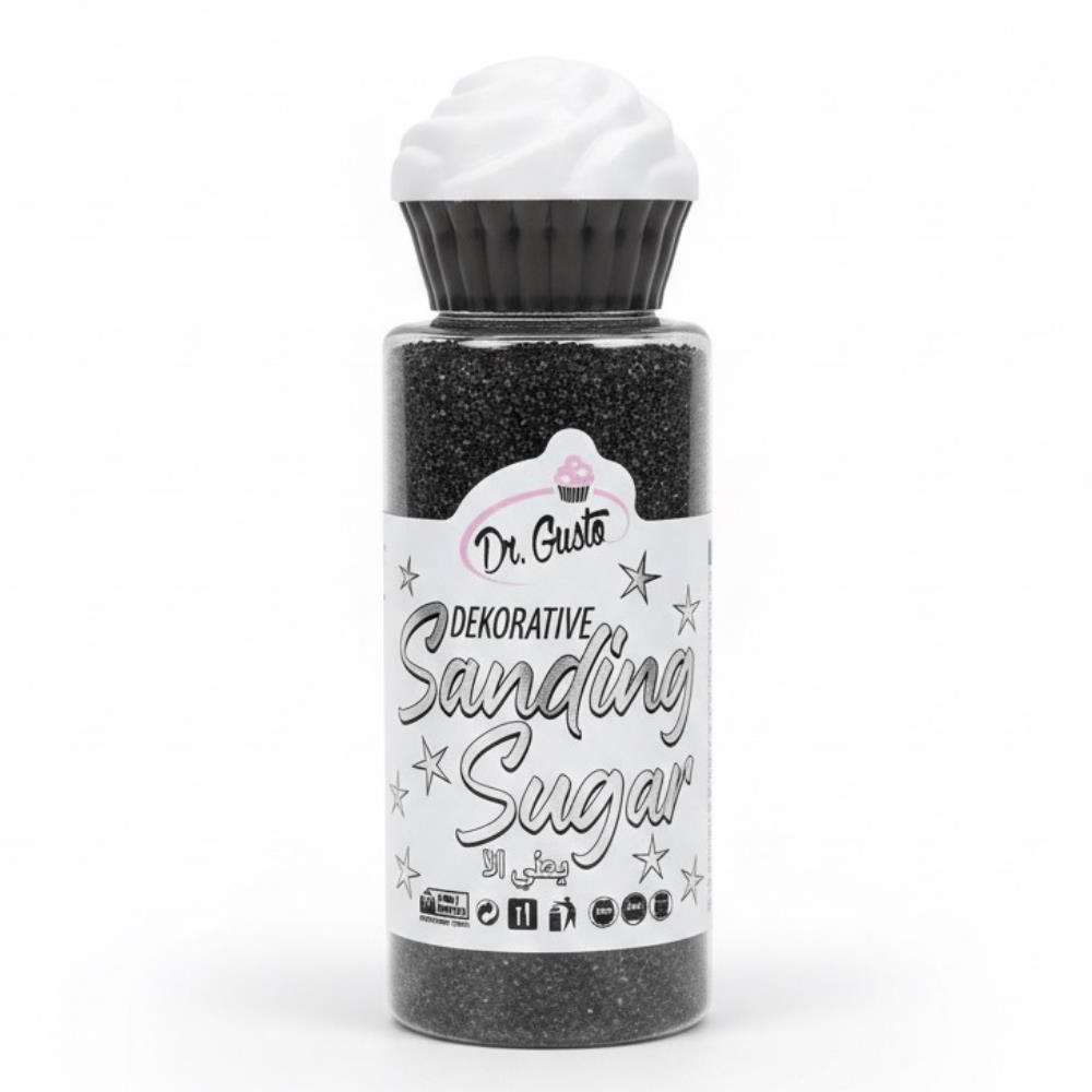 Siyah Sanding Şeker 100 Gr – Pasta, Kurabiye ve Tatlı Süsleme İçin