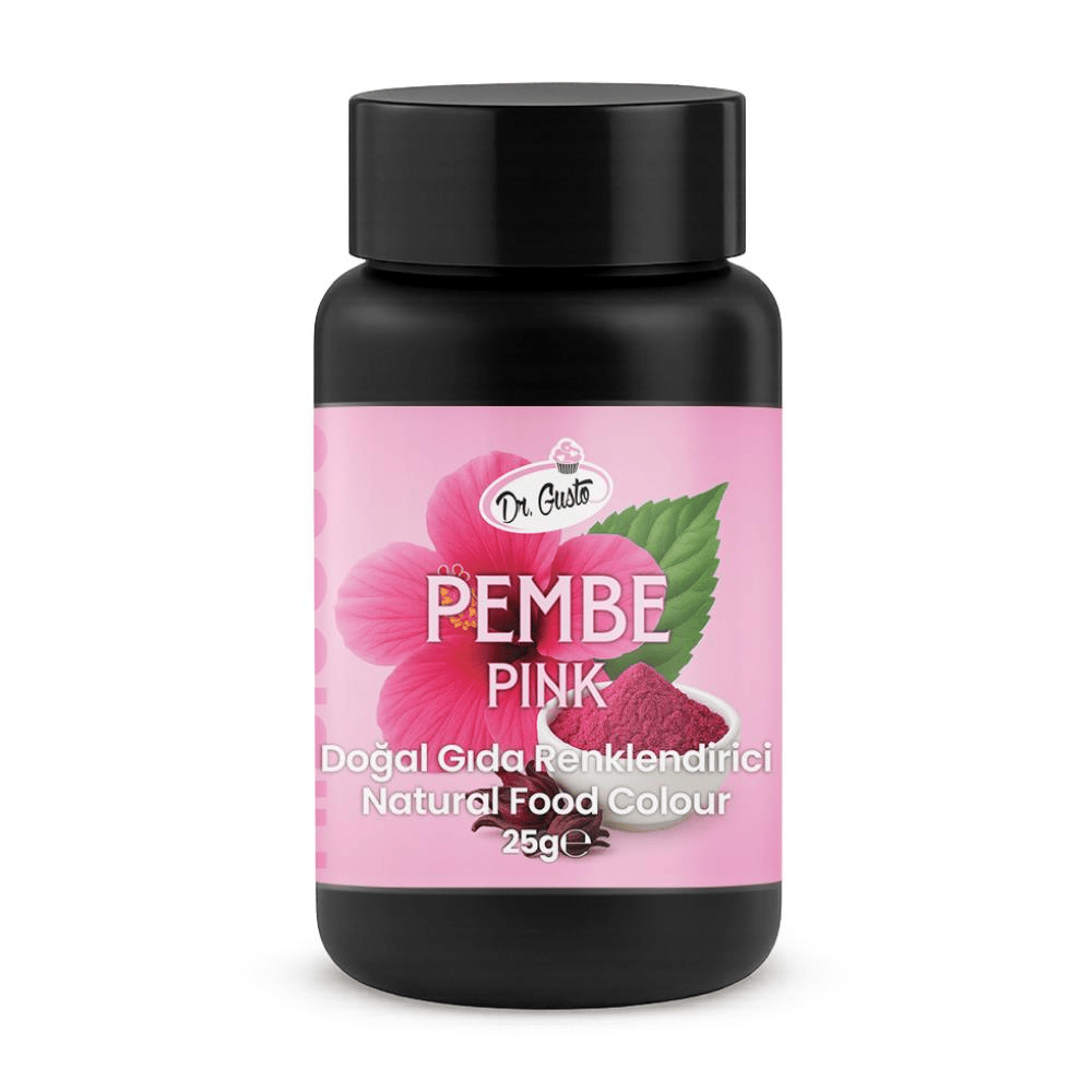 Toz Pembe Doğal Gıda Boyası 25 g – Bitkisel Kaynaklı, Pasta ve Tatlılar İçin Katkısız Renk Boyası