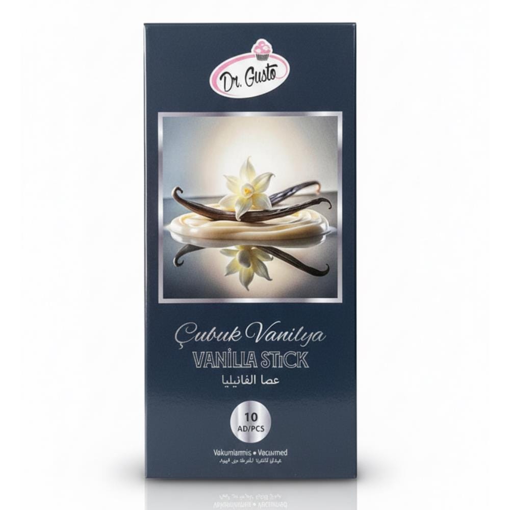 10’lu Çubuk Vanilya Vakumlu Paket – Doğal Aromalı Vanilya Çubuğu