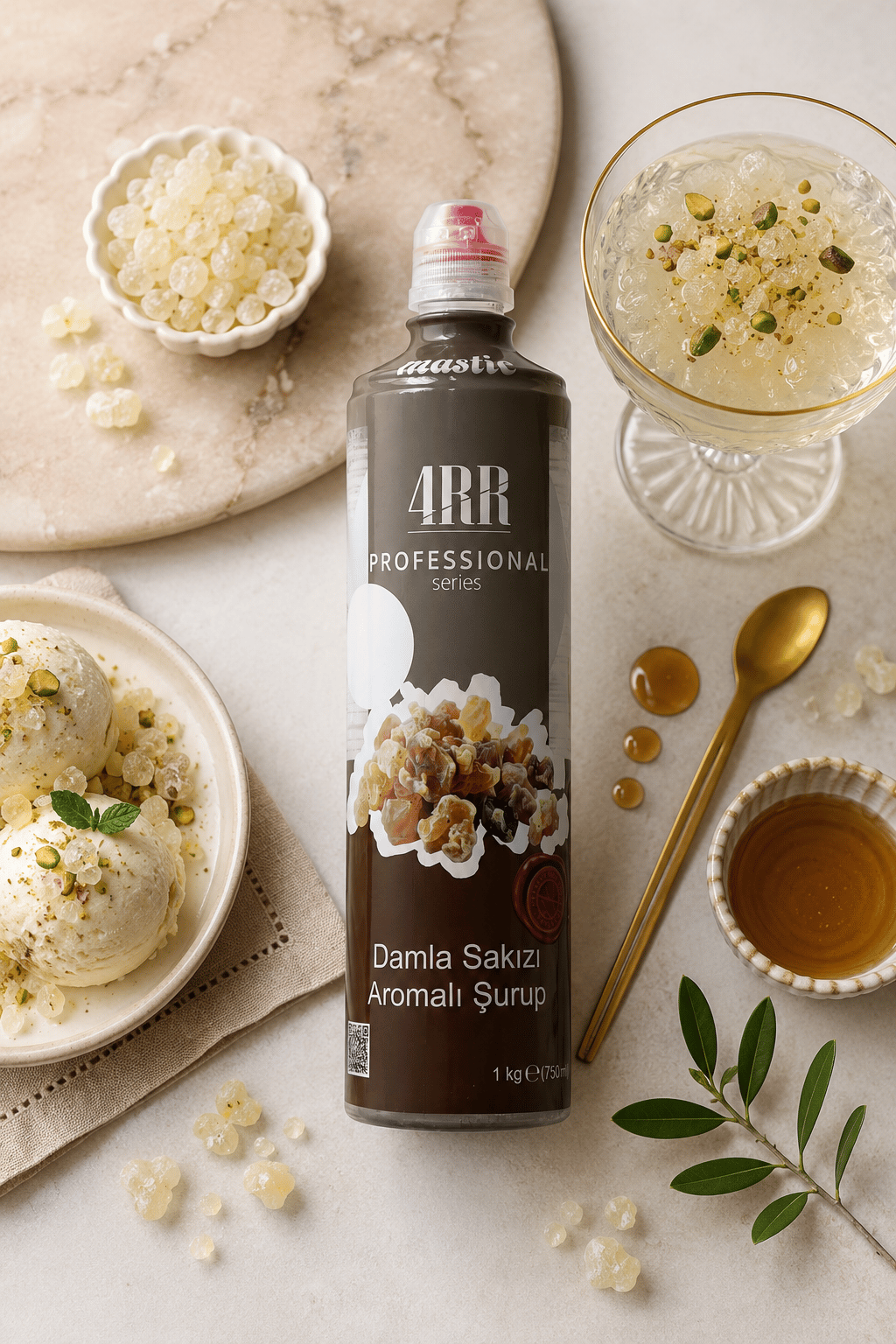 4RR4RR Damla Sakız Aromalı Şurup 750 ml 1 x 6 adet