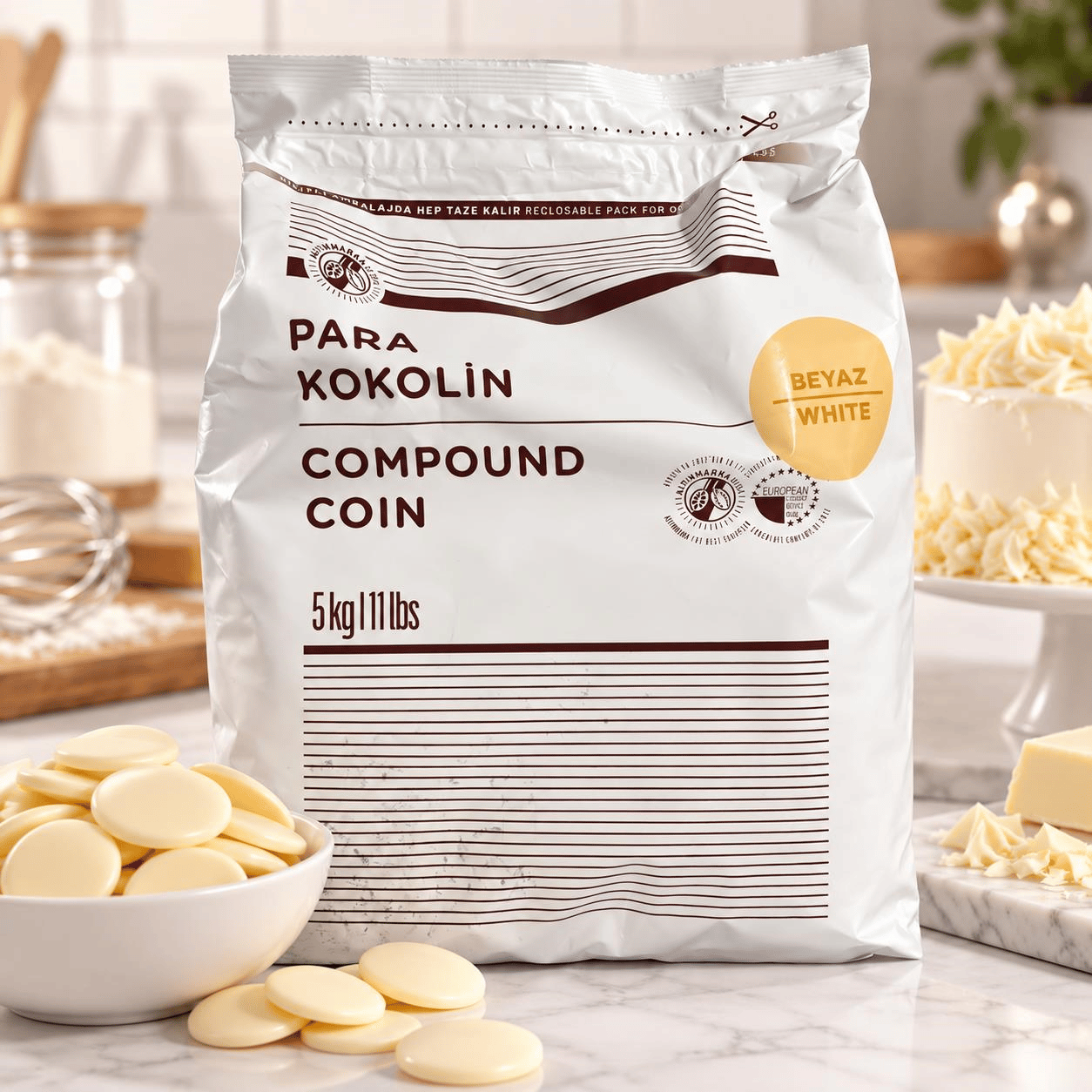 ALTINMARKAAltın Pul Beyaz Konfiseri 5 Kg