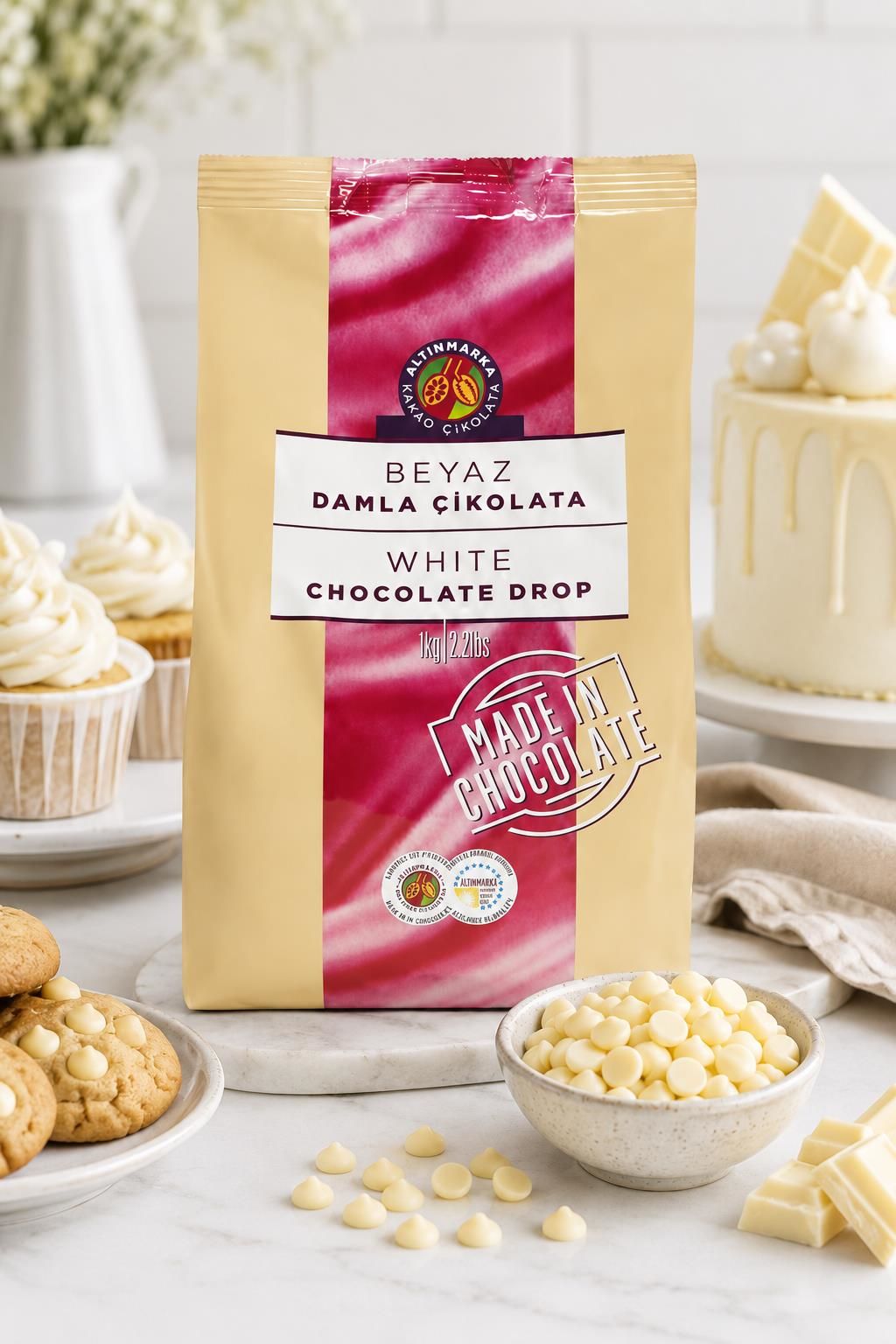 ALTINMARKAAltınmarka Beyaz Damla Çikolata 1 Kg