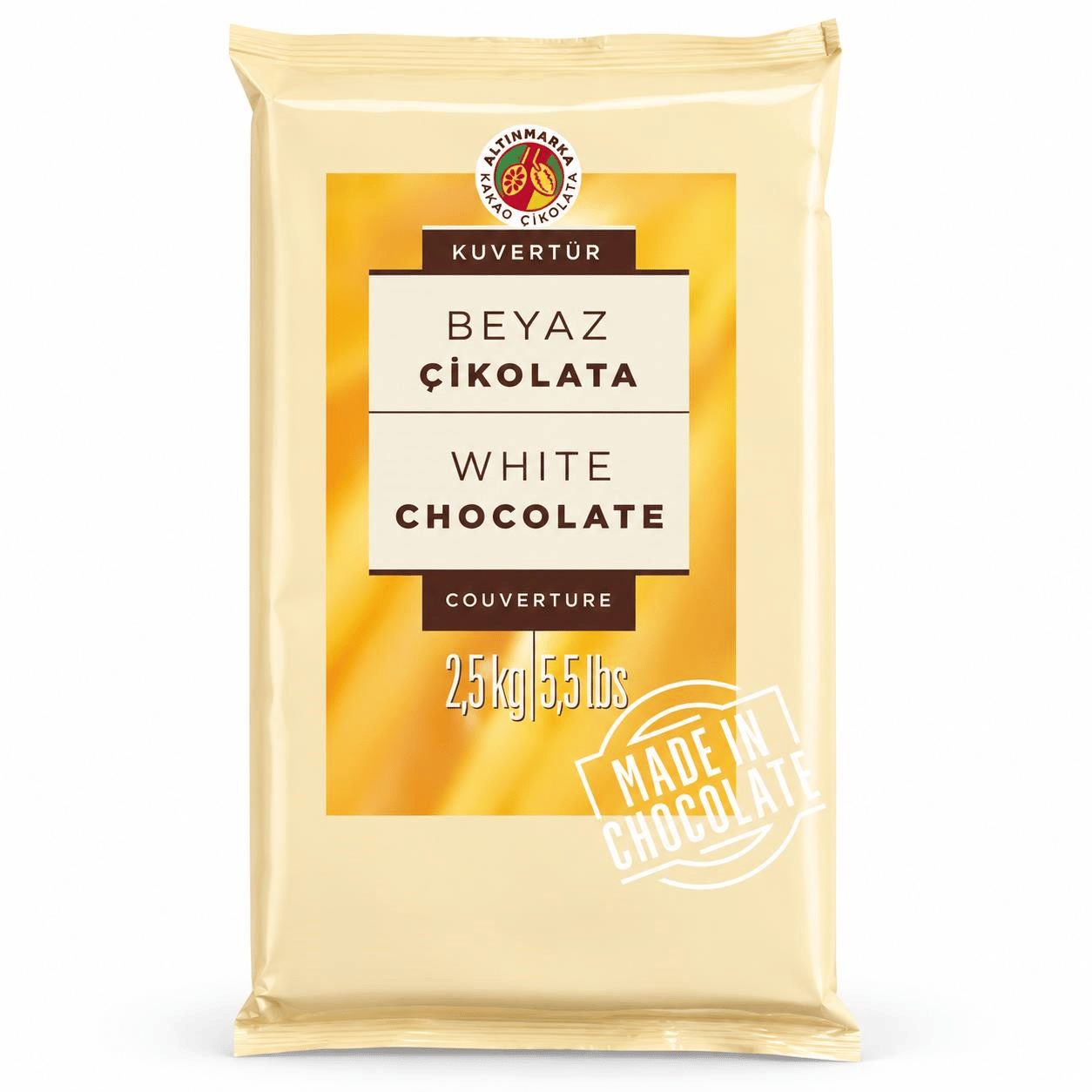 ALTINMARKAAltınmarka Beyaz Kuvertür Çikolata 2,5 Kg