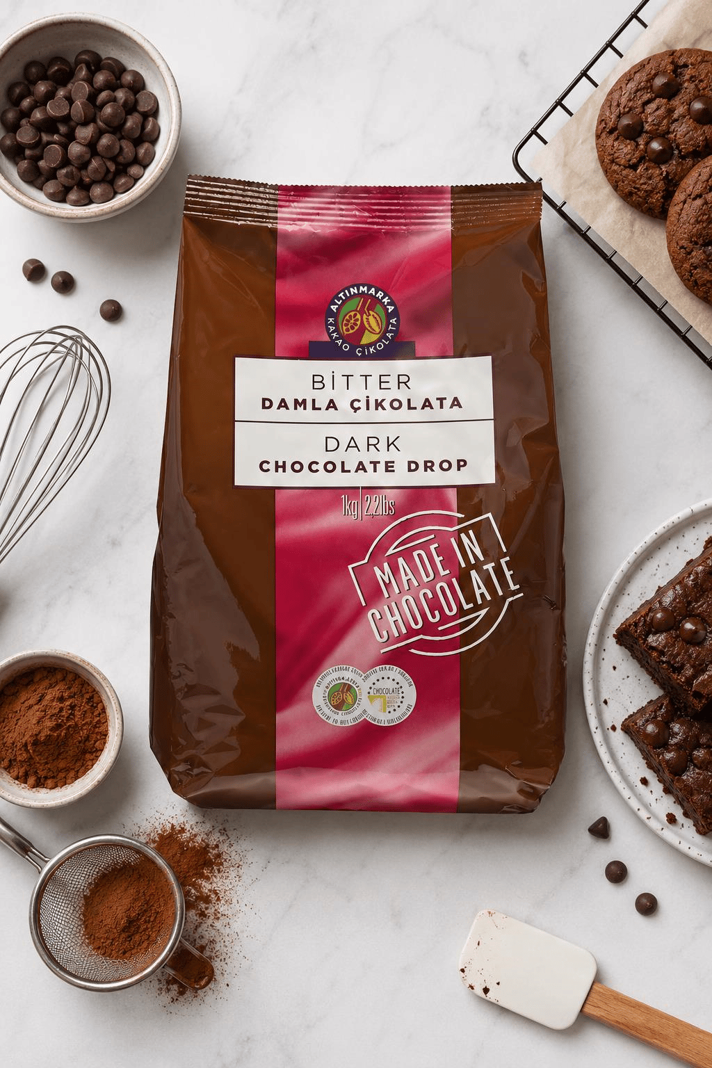 ALTINMARKAAltınmarka Bitter Damla Çikolata 1 Kg