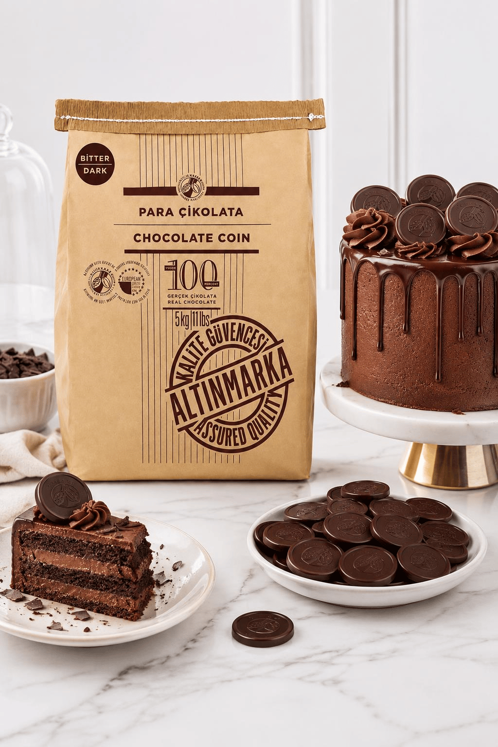 ALTINMARKAAltınmarka Bitter Pul (Para) Çikolata 5 Kg