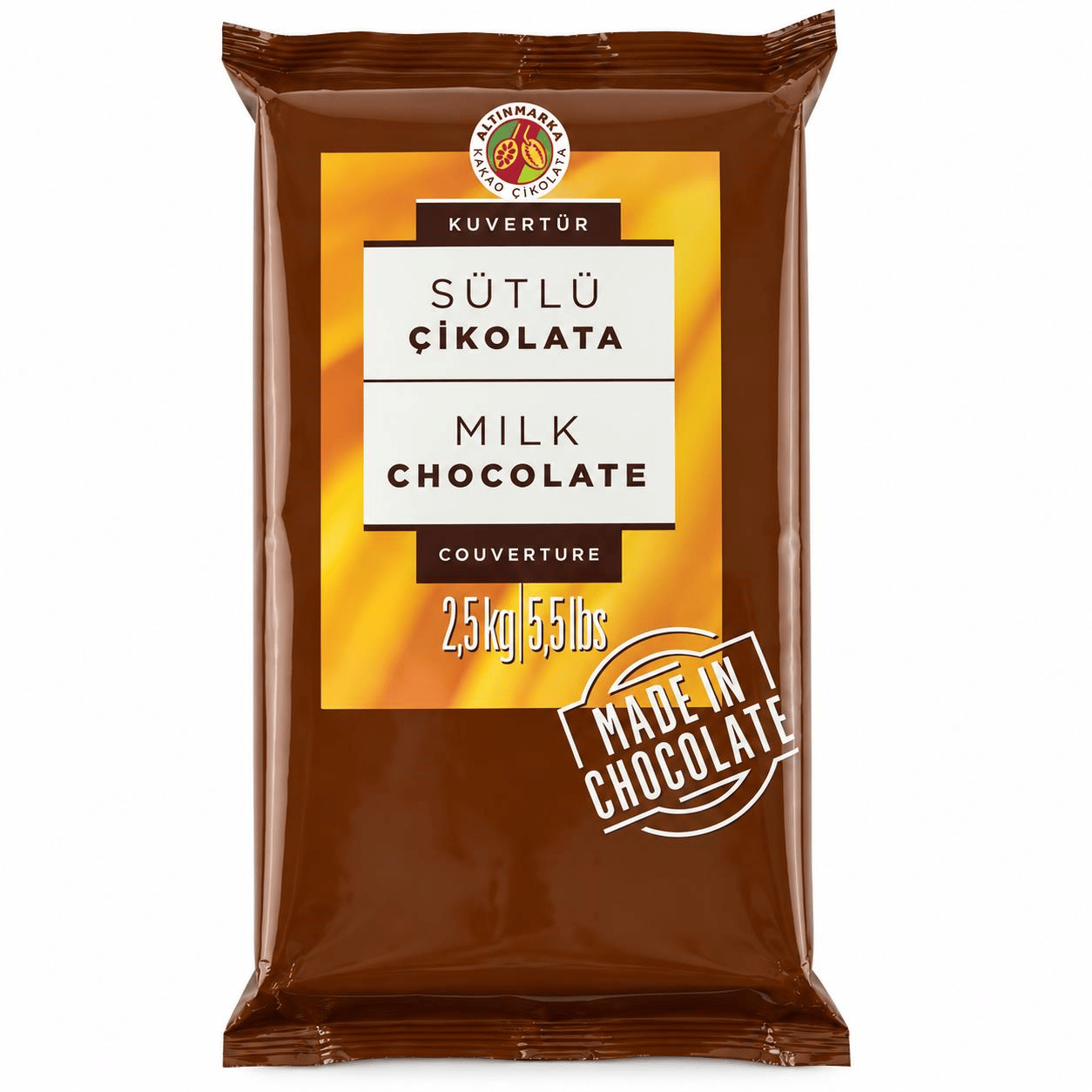 ALTINMARKAAltınmarka Sütlü Kuvertür Çikolata 2,5 Kg