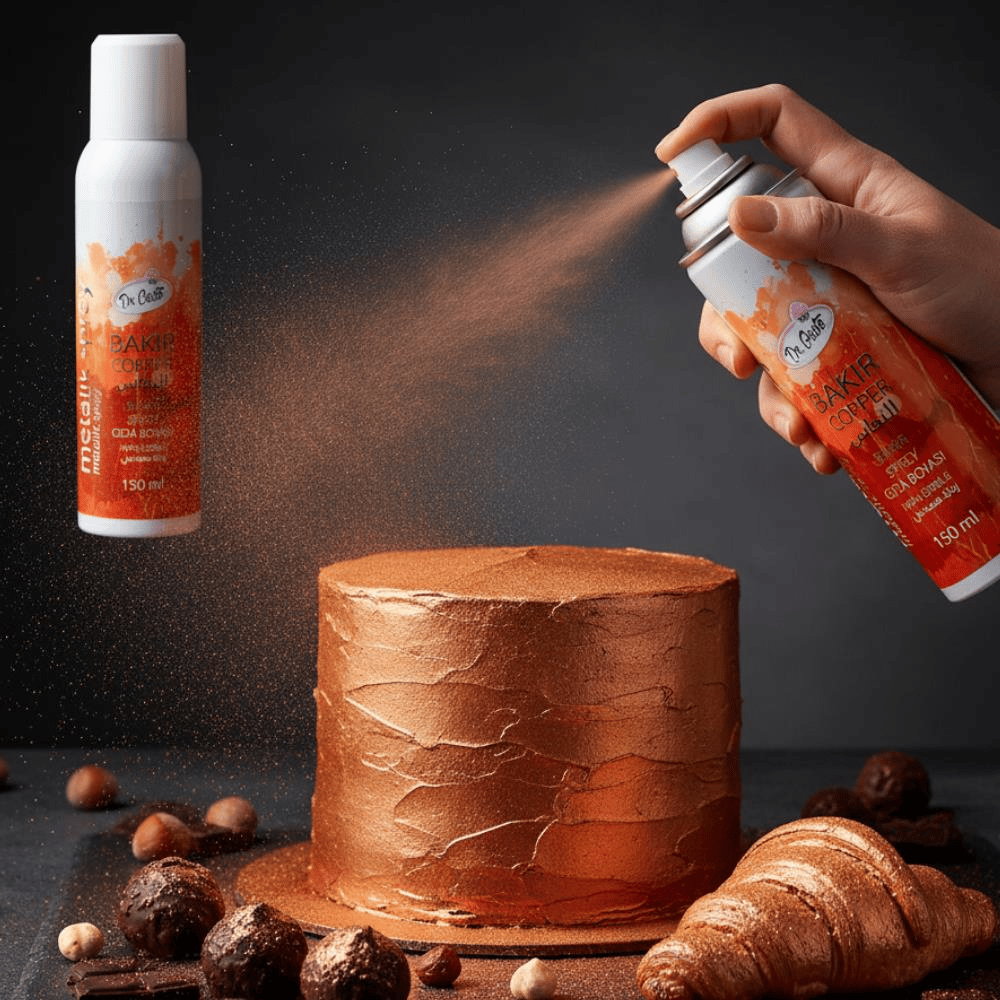 Bakır Renkli Sprey Gıda Boyası 150 ml