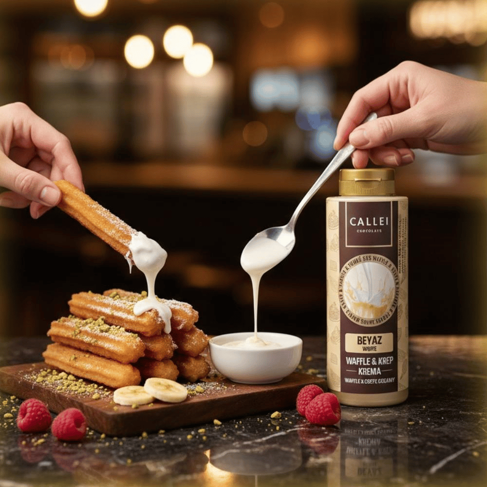 Beyaz Waffle & Pancake & Tatlı Sosu 300 Gr