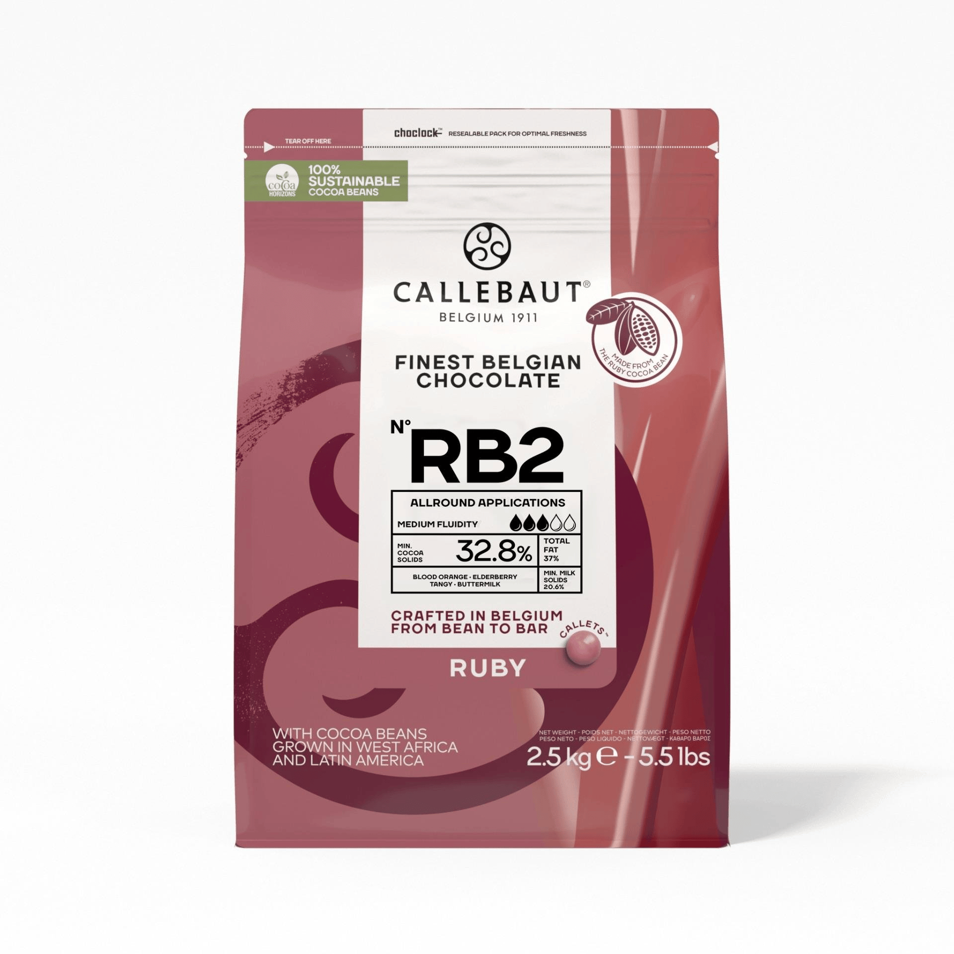 Callebaut Ruby Drop Çikolata 2,5 Kg