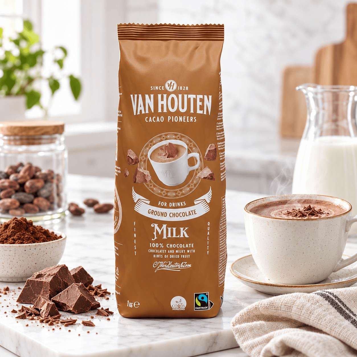 CallebautCallebaut Van Houten Sütlü Sıcak Çikolata İçecek Tozu 1 Kg