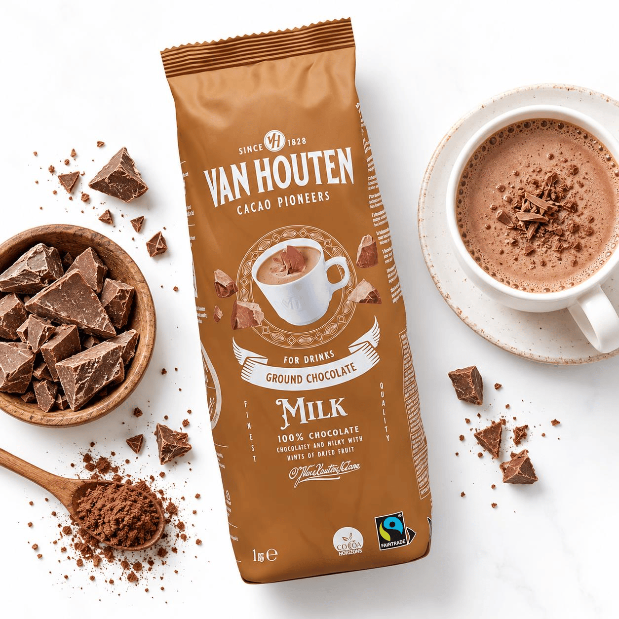 CallebautCallebaut Van Houten Sütlü Sıcak Çikolata İçecek Tozu 1 Kg