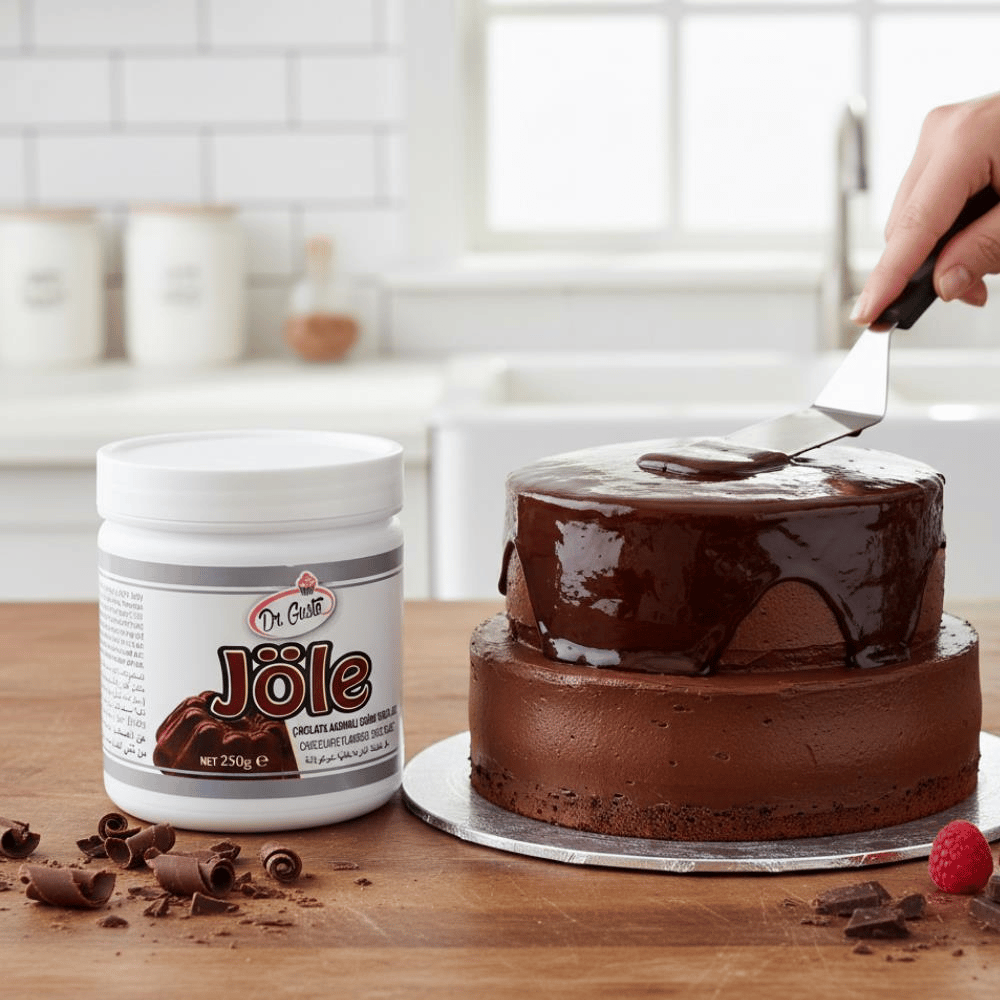 Çikolatalı Jöle 250 g – Pasta, Tatlı ve Cheesecake Üzeri Parlak Kıvamlı Kaplama