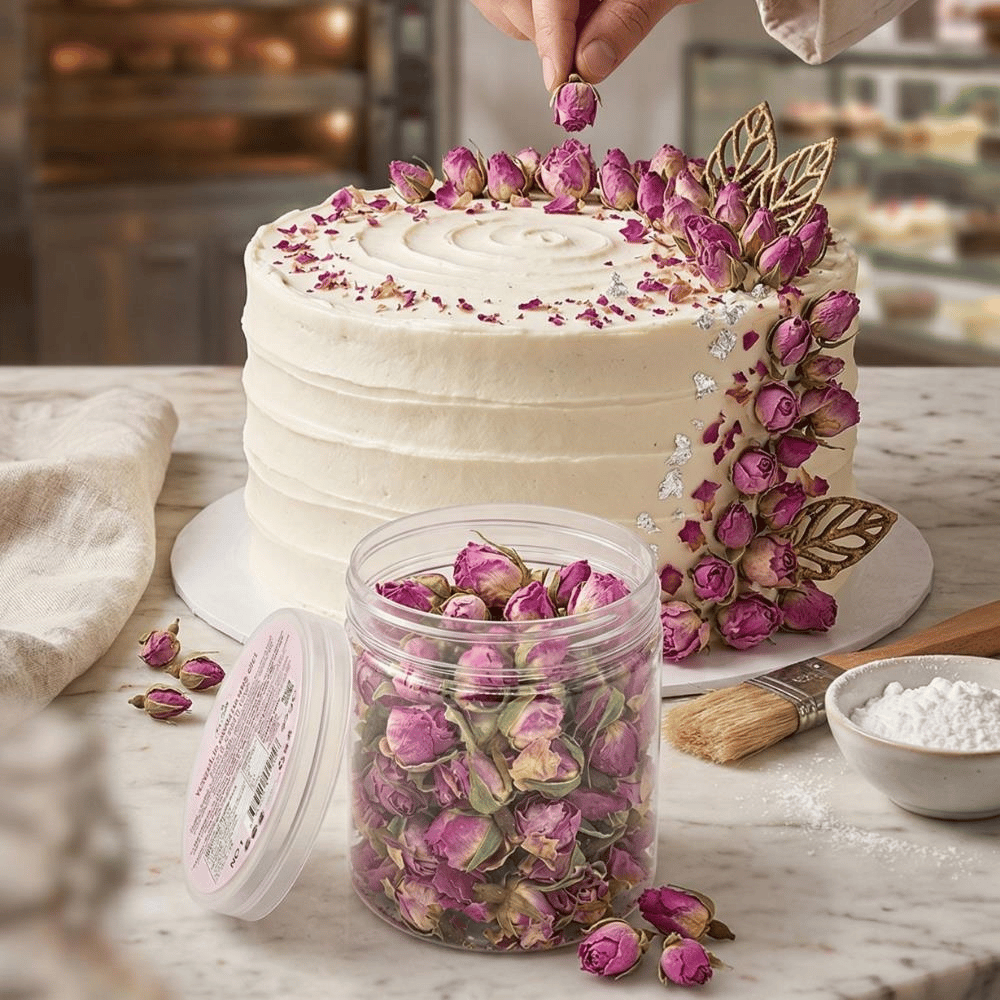 Gerçek Yenilebilir Kurutulmuş Gül Pembe 30 GR – Pasta, Tatlı ve İçecek Süsleme