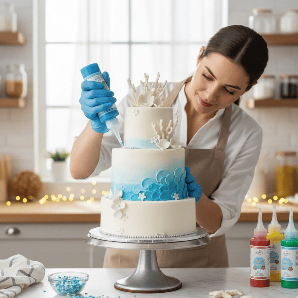 Glazür Cookie Icing Mavi 150 GR – Kurabiye, Cupcake ve Pasta İçin Kullanıma Hazır Şeker Glazürü