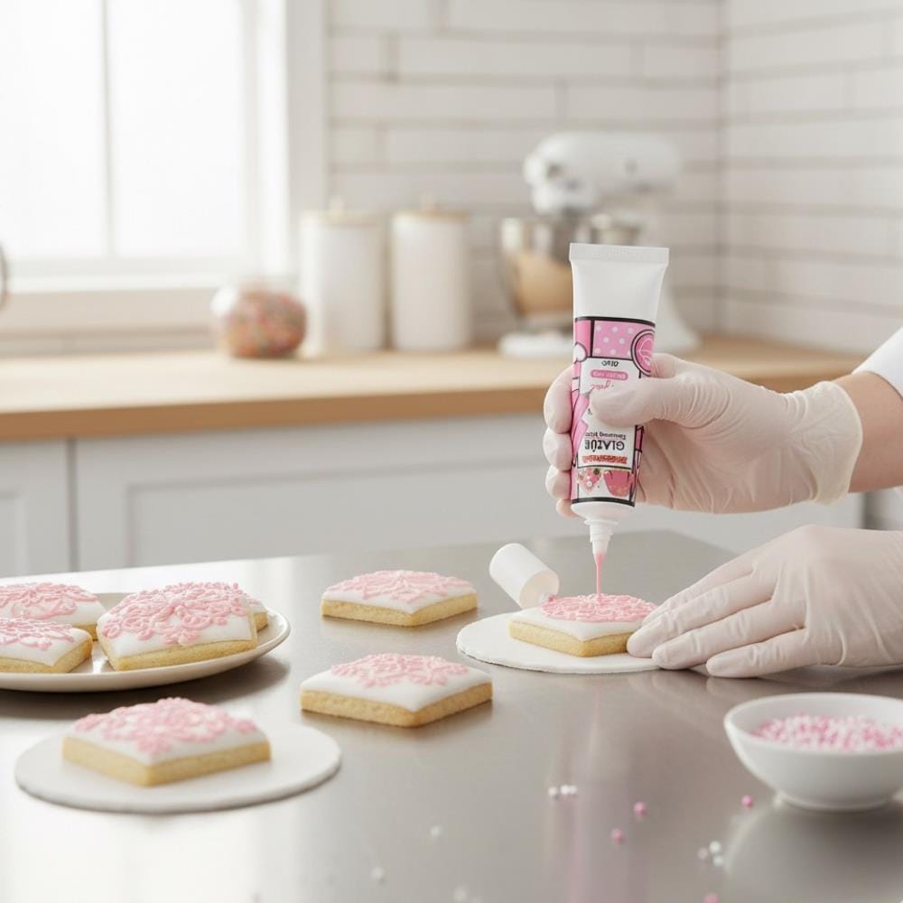 Glazür Tüp Pembe 40 Gr – Pasta ve Kurabiye Dekor Glaze