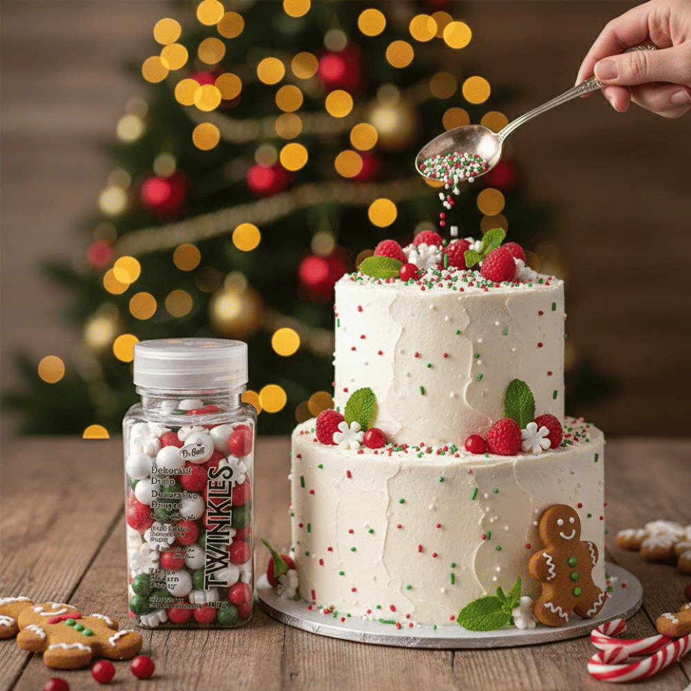 Kırmızı Yeşil Cupcake ve Pasta Süsleme Şekeri 100 g – Dekor Şekeri