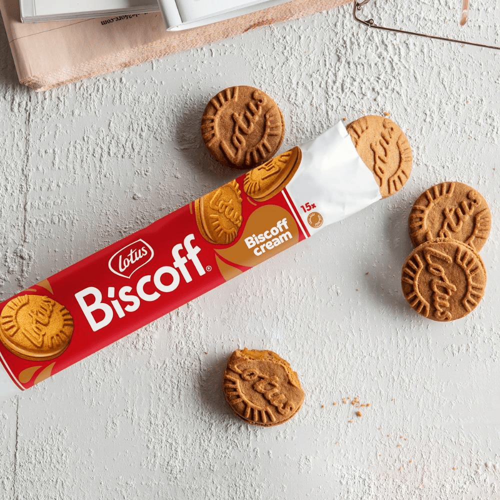 Lotus Biscoff Sandwich Lotus Kremalı 150 g – Karamelize Bisküvi Arasında Lotus Kreması