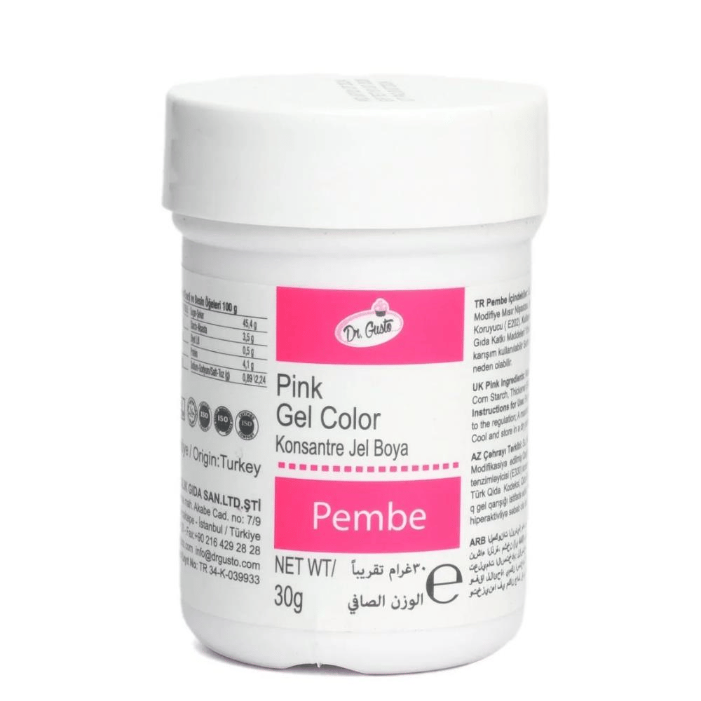 Pembe Jel Boya 30 Gr – Konsantre Jel Gıda Boyası