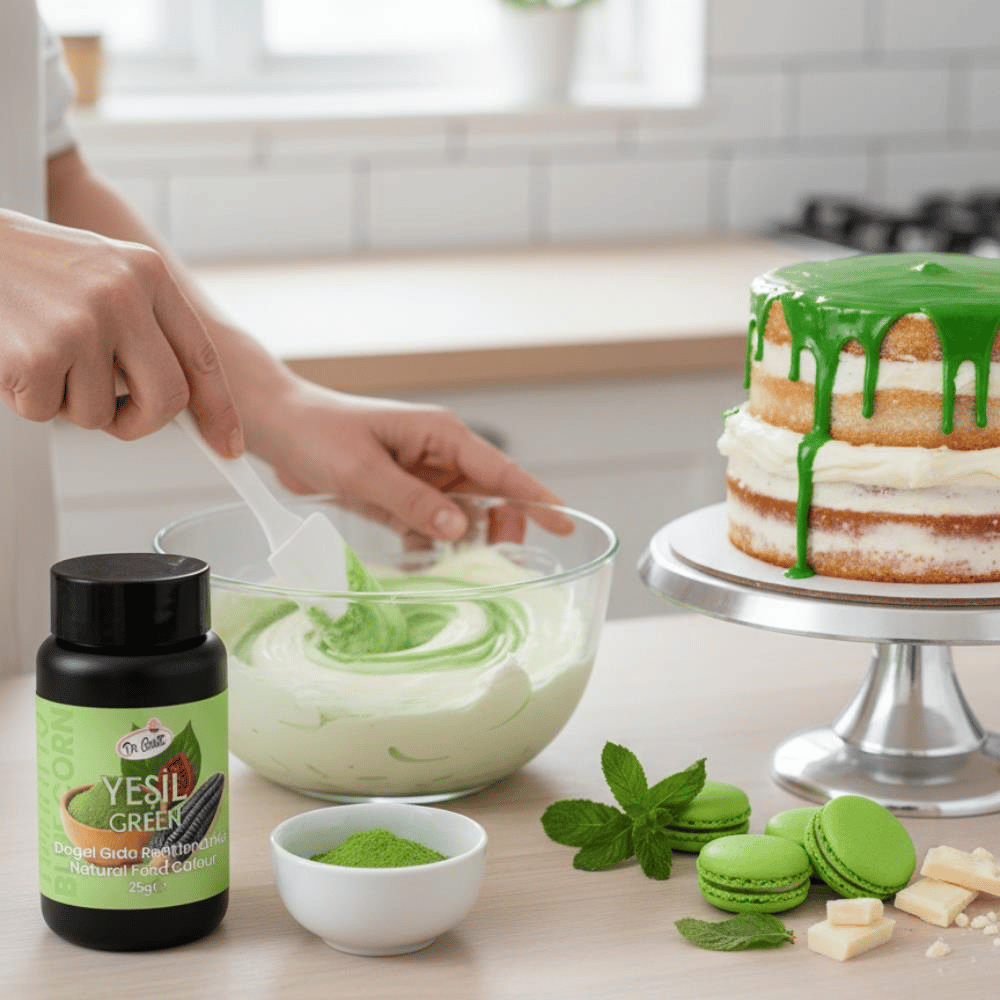 Toz Yeşil Doğal Gıda Boyası 25 g – Bitkisel Kaynaklı, Pasta ve Tatlılar İçin Katkısız Renk Boyası