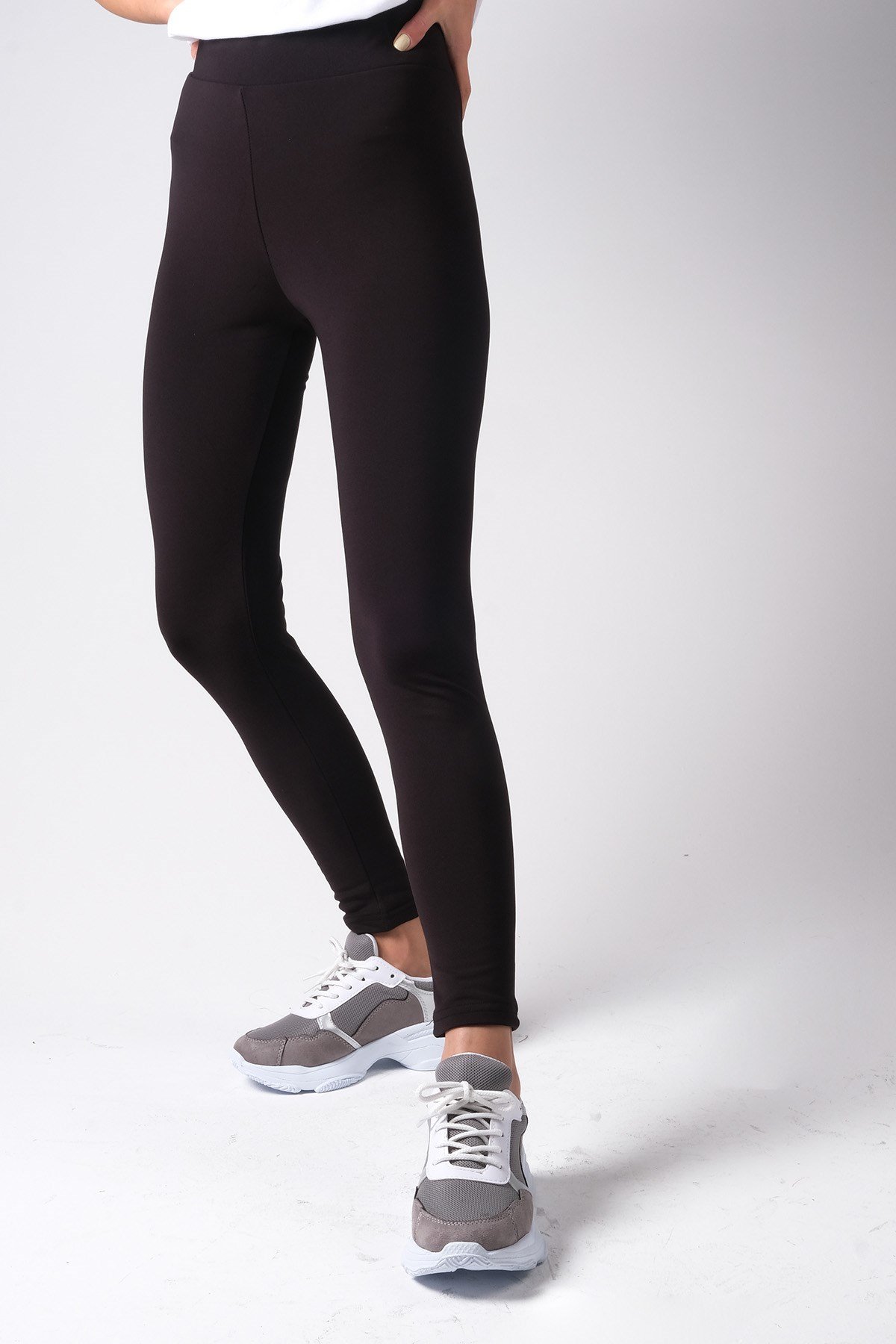 Siyah Renk Yüksek Bel Tayt-GİYİM-Mio Gusto-G0041BLK
