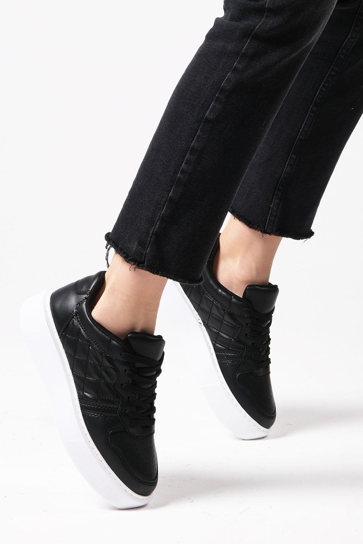 Teresa Siyah Renk Kadın Sneaker-SPOR-Mio Gusto-05402BLC