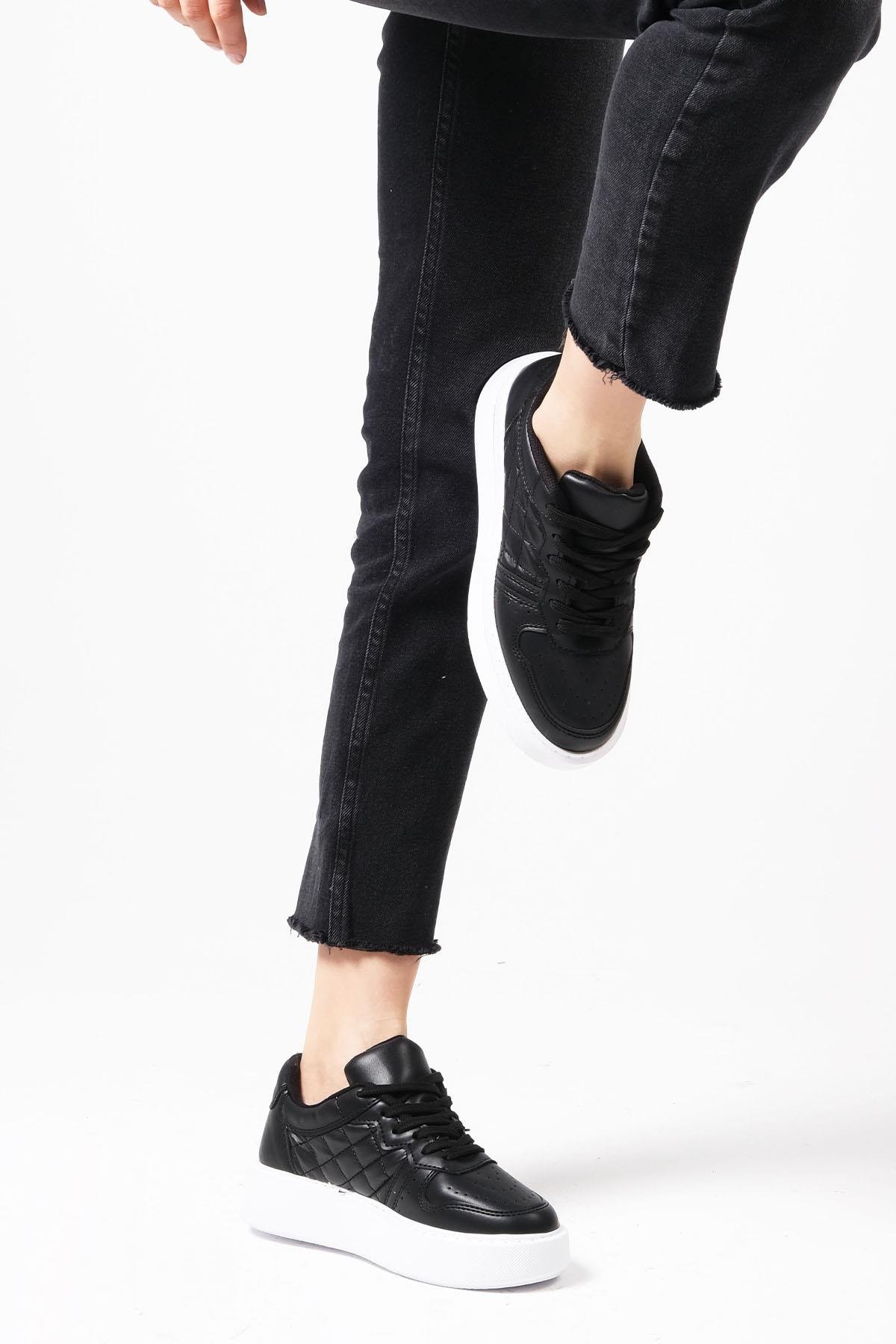 Teresa Siyah Renk Kadın Sneaker-SPOR-Mio Gusto-05402BLC