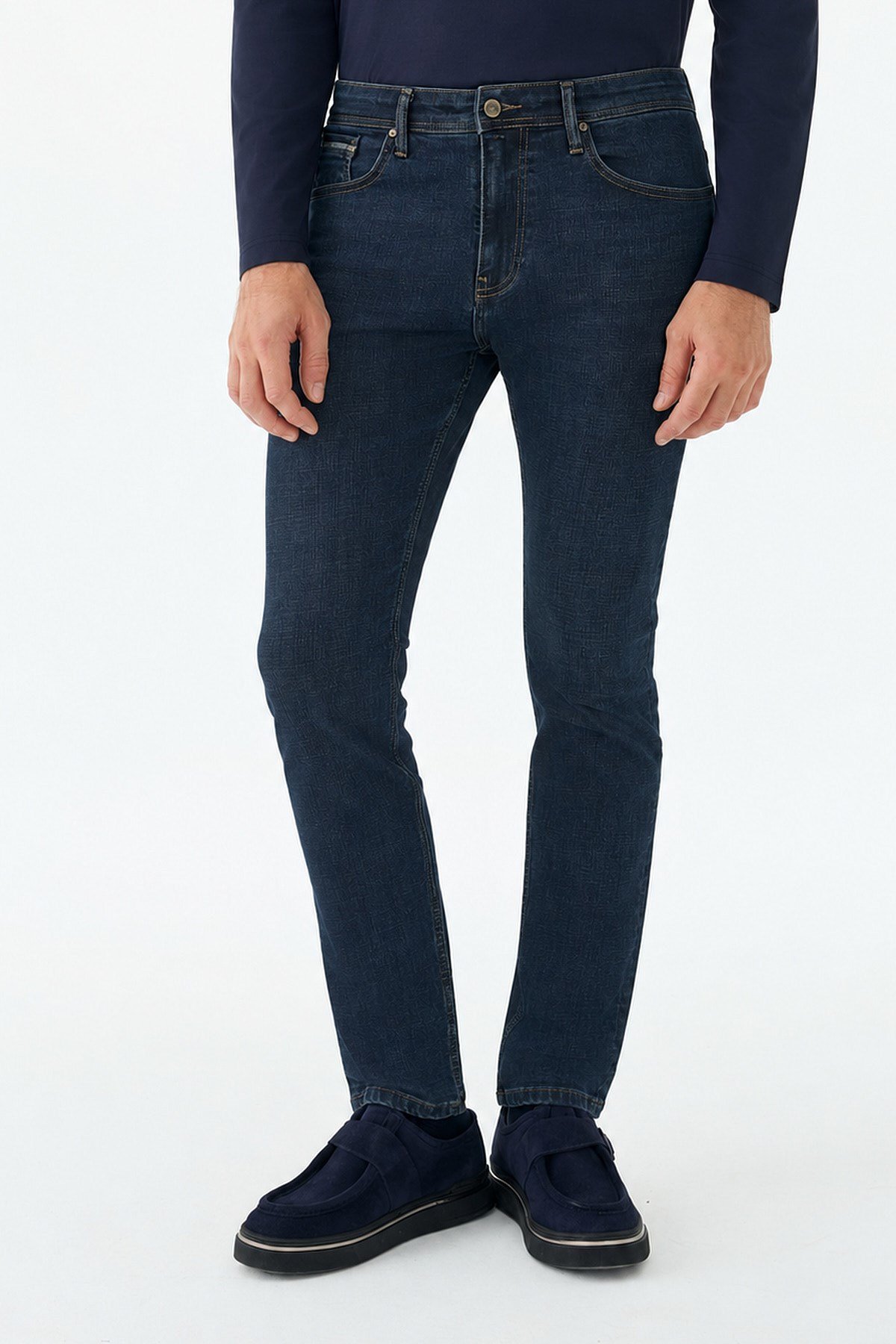 Lacivert Comfort Fit Kot Pantolon