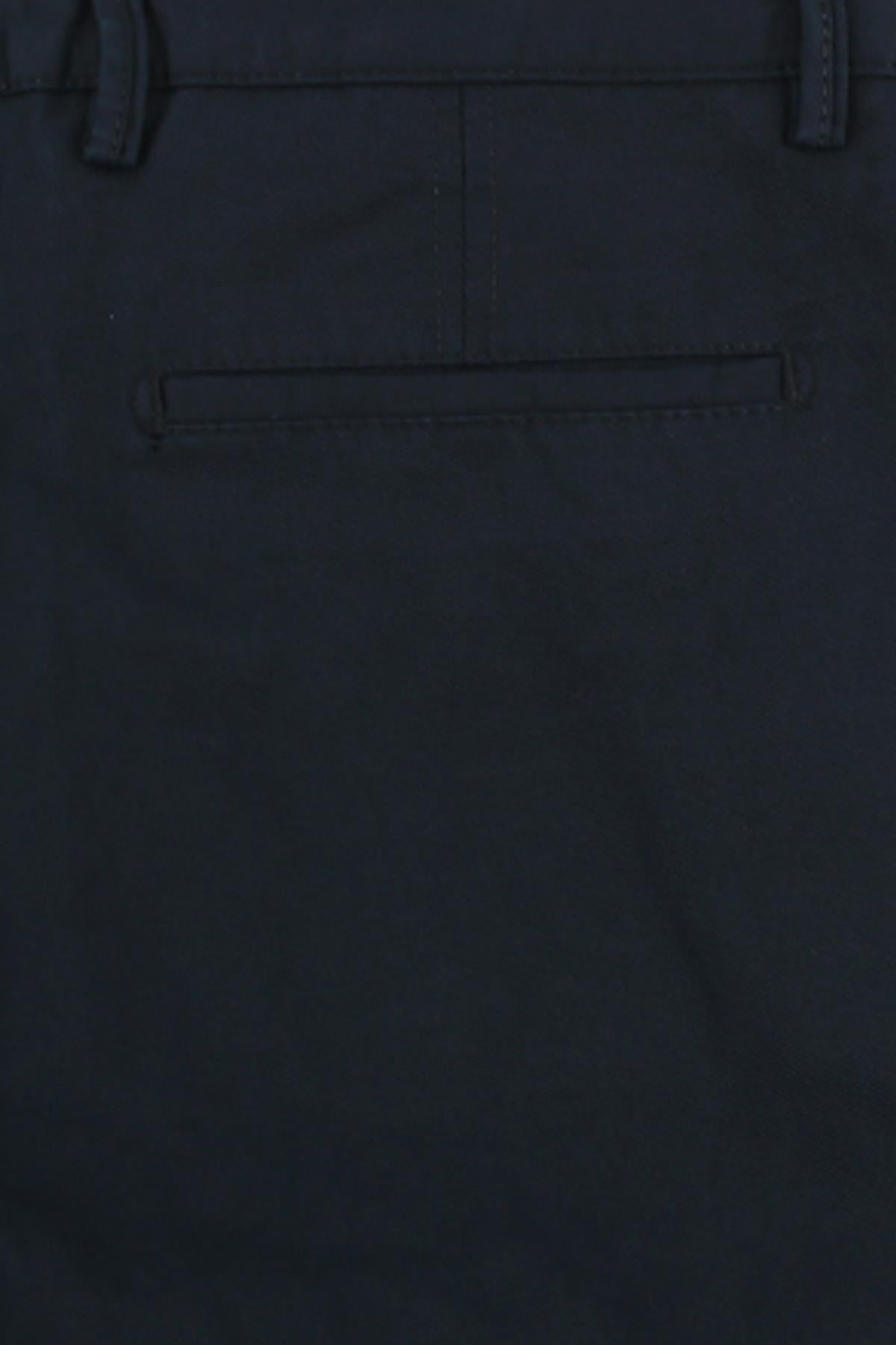 Koyu Lacivert Extra Slim Fit Yan Cep Spor Pantolon 