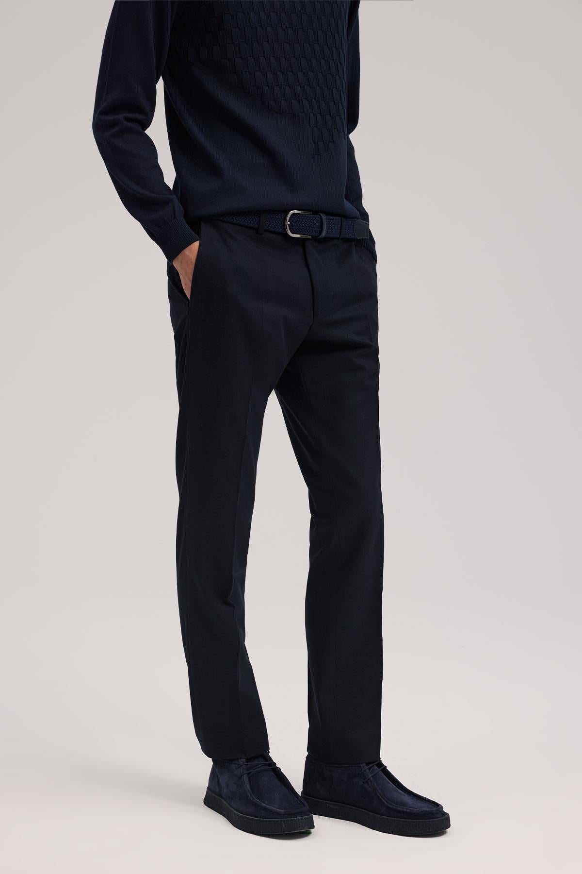 Lacivert Regular Fit Kumaş Pantolon