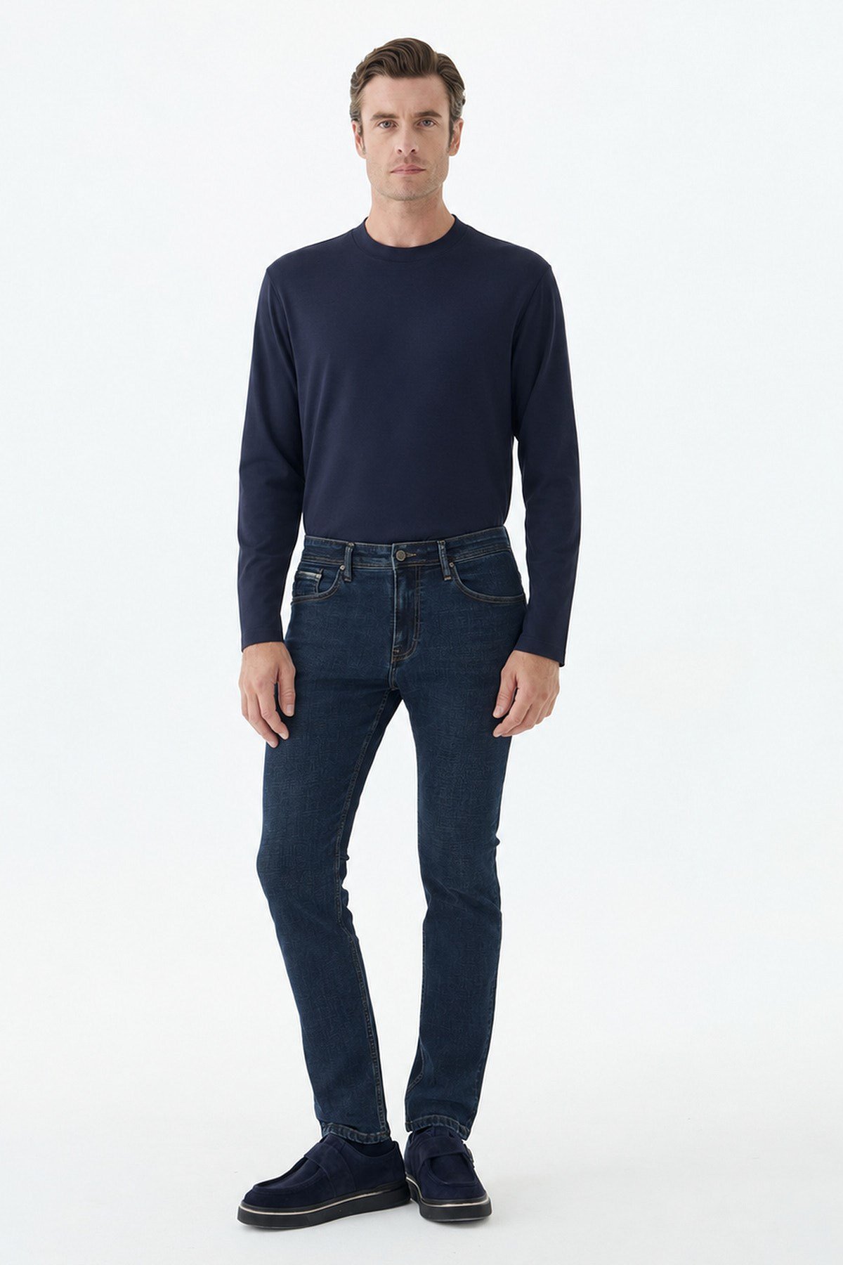 Lacivert Comfort Fit Kot Pantolon