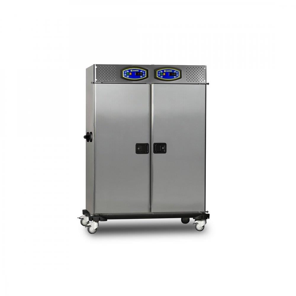 22B002S-GN İKİ KAPILI SICAK BANKET ARABASI GASTRONOM TEPSİ