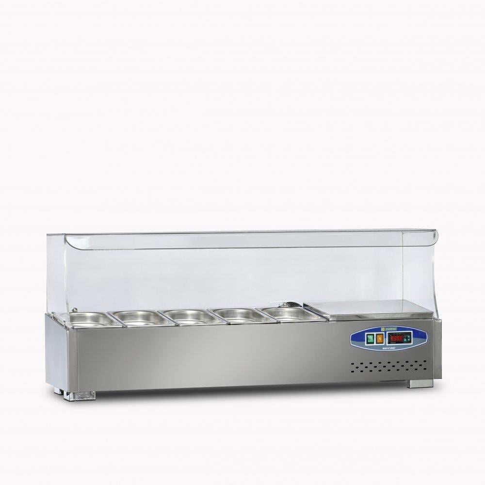 22SBS05-12 SOĞUTMALI SET ÜSTÜ SALAD BAR 5 KÜVET
