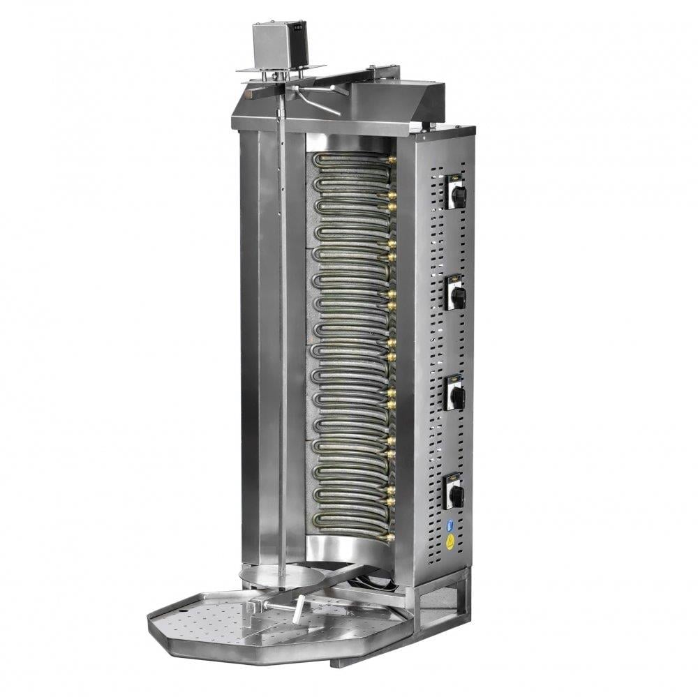 M077-3D ÜST MOTORLU DÖKÜMLÜ DÖNER MAKİNESİ 6 Isıtıcılı