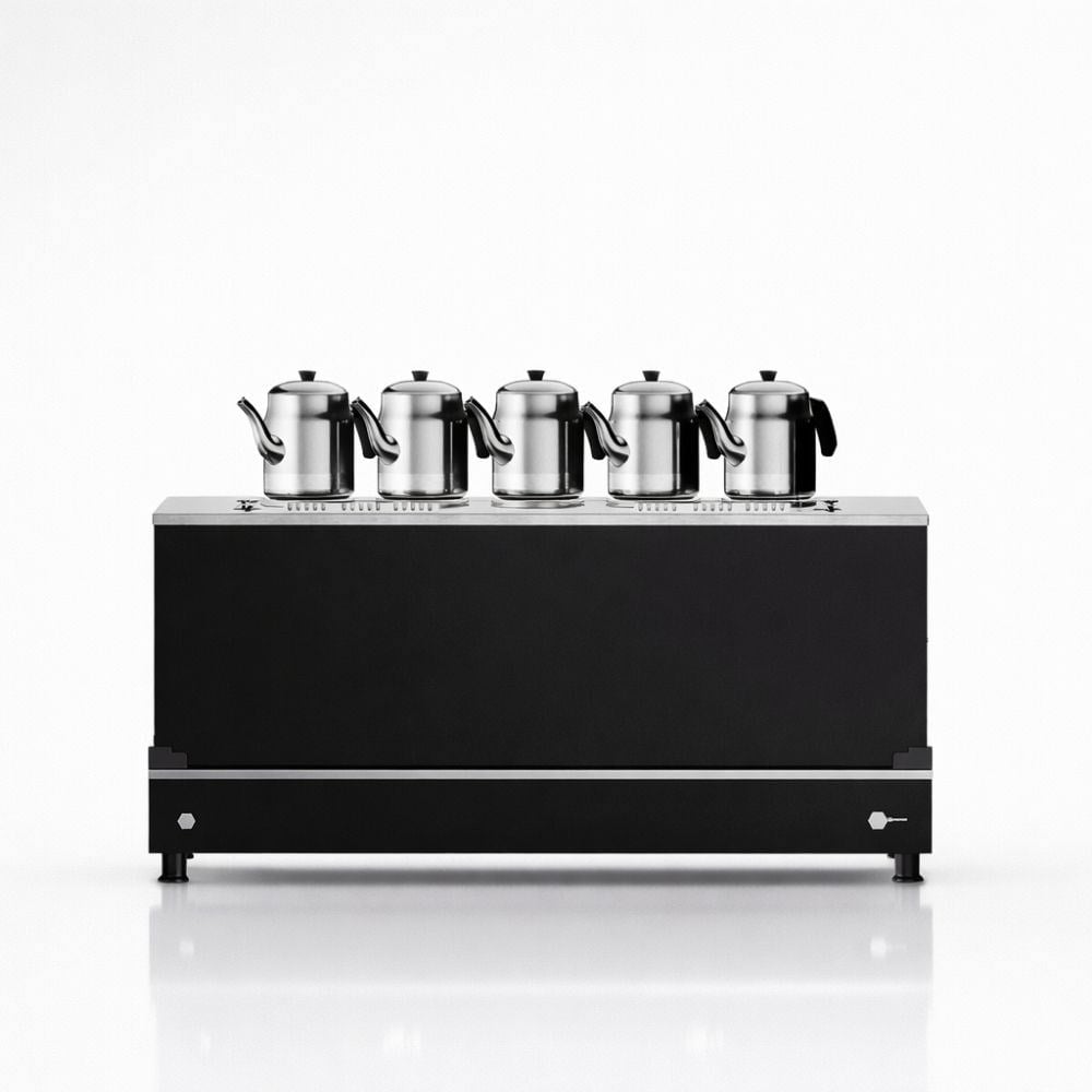Anka Doğalgazlı Pro Compact Hibrit Smart 5 Demlikli 50 Litre Çay Makinesi