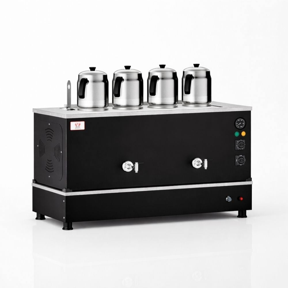 Anka Doğalgazlı Pro Compact Hibrit Smart 4 Demlikli 40 Litre Çay Makinesi