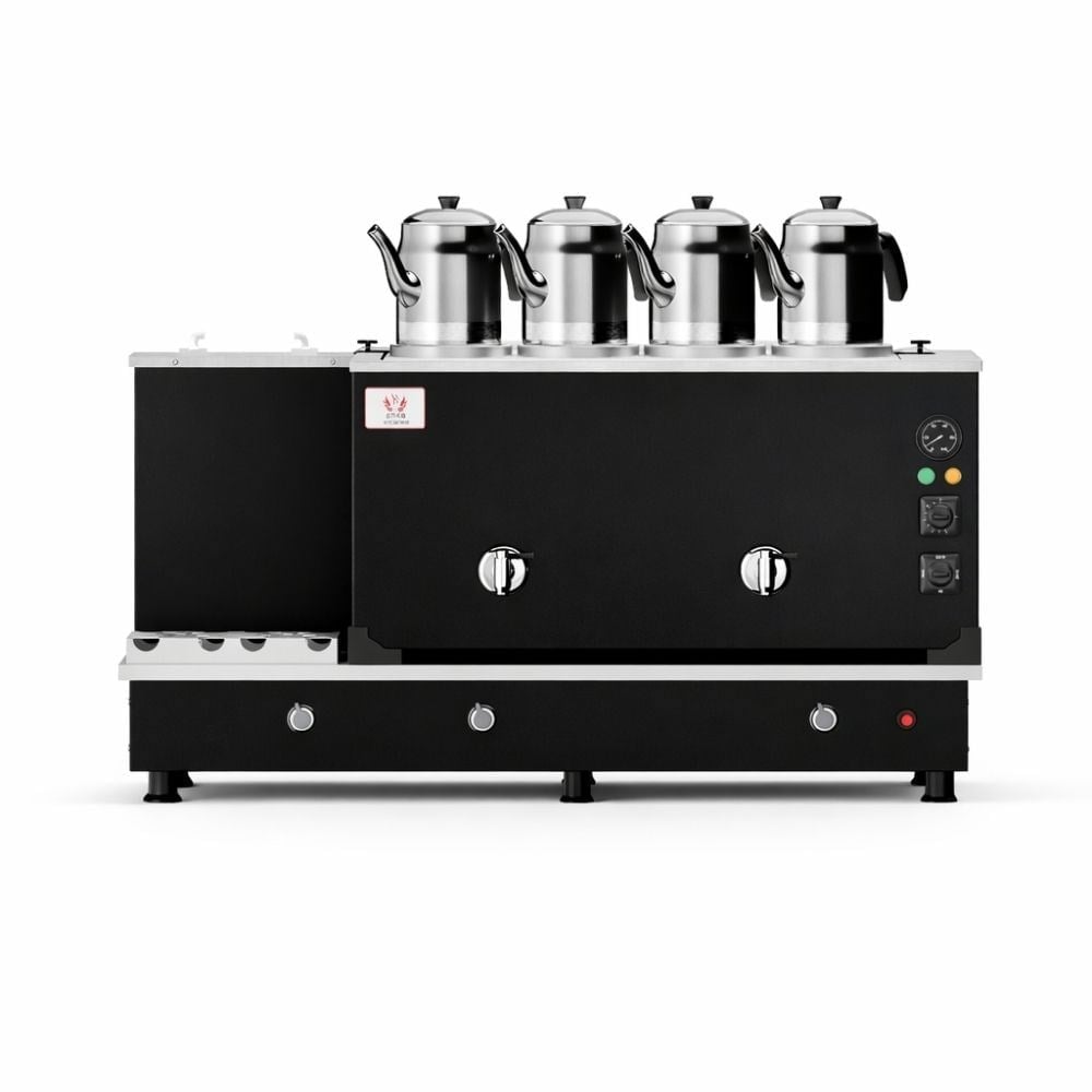 Anka Doğalgazlı Statik Turbo Hibrit Smart 4 Demlik 40 Litre Çay Makinesi