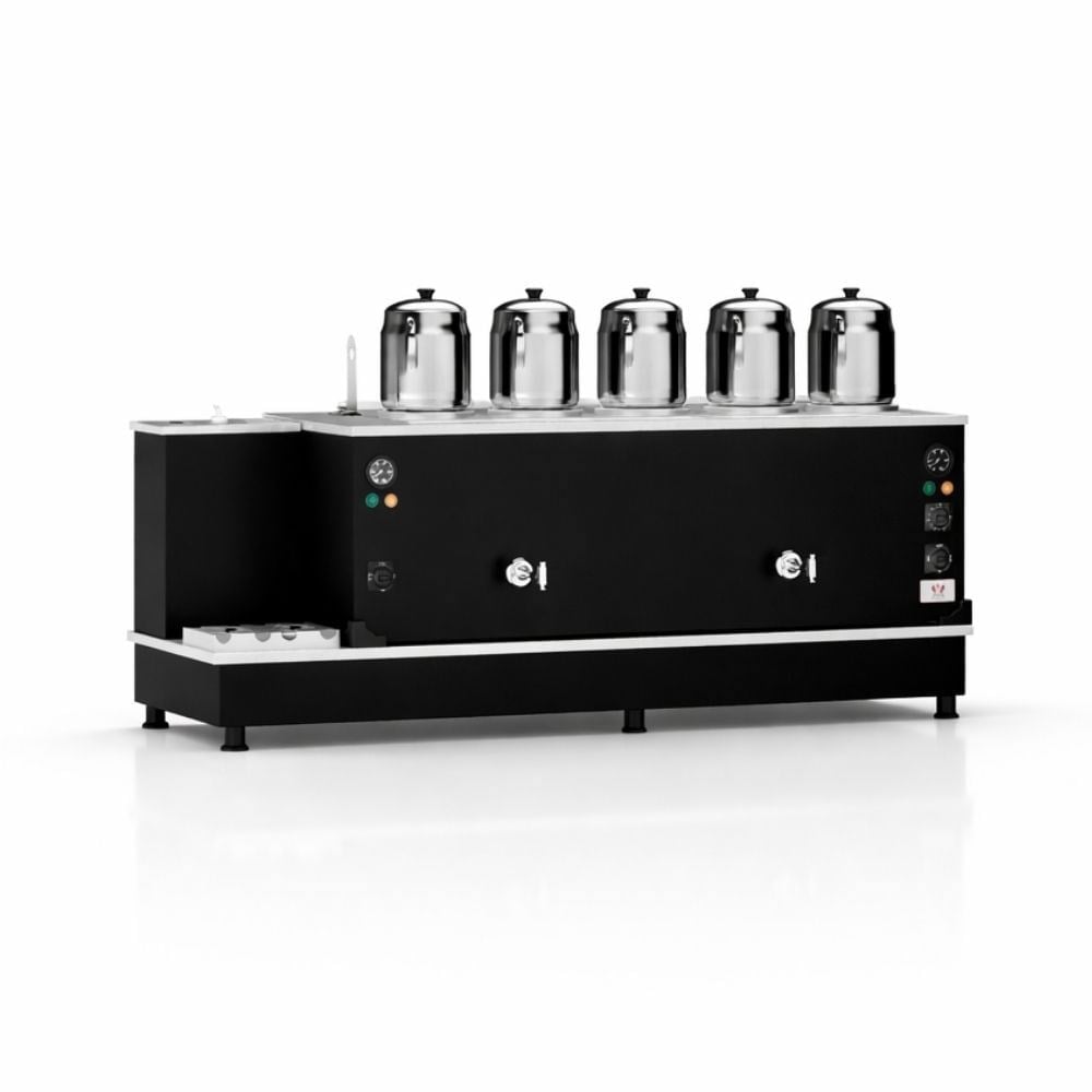 Anka Doğalgazlı Statik Turbo Hibrit Smart 5 Demlik 50 Litre Çay Makinesi