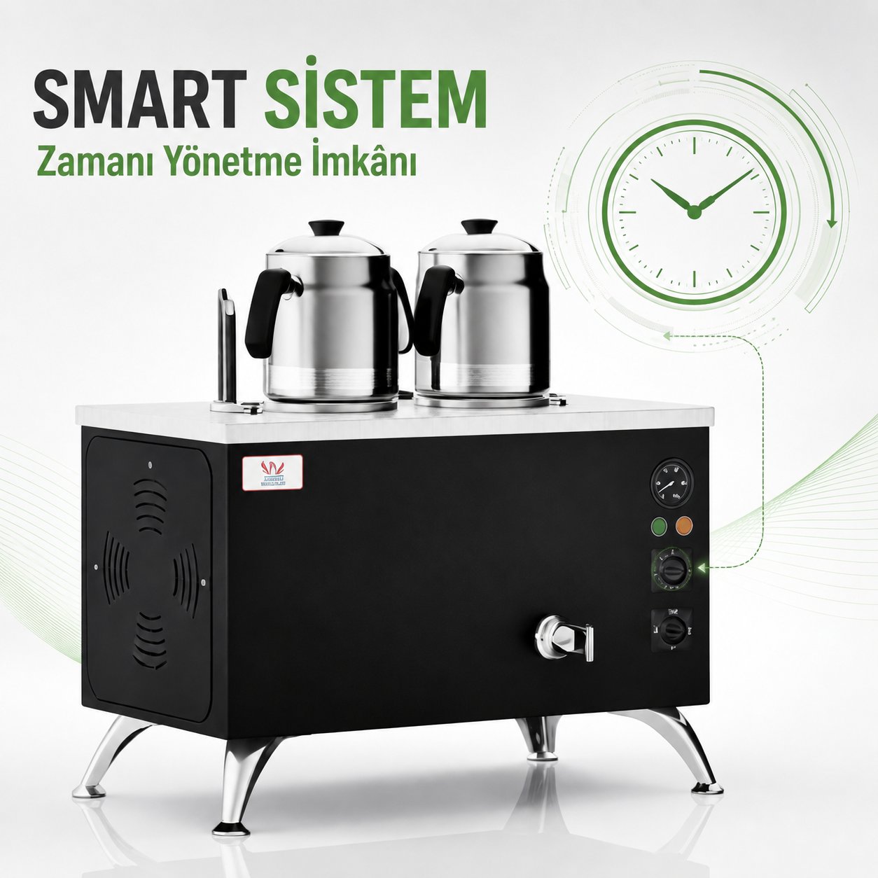 Anka Elektrikli Black Pro Compact Smart 2 Demlikli 20 Litre Çay Makinesi 220V