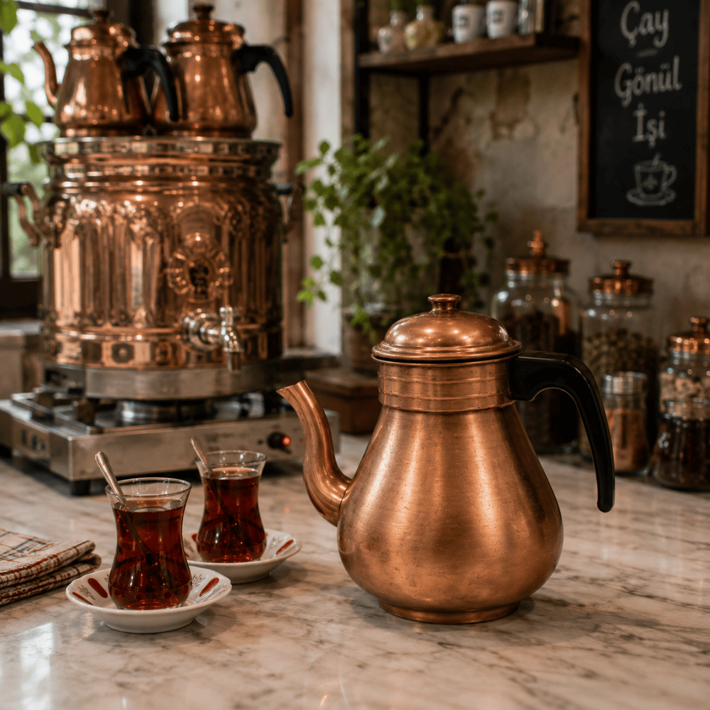 Anka Kalın Bakır Demlik 2 Litre